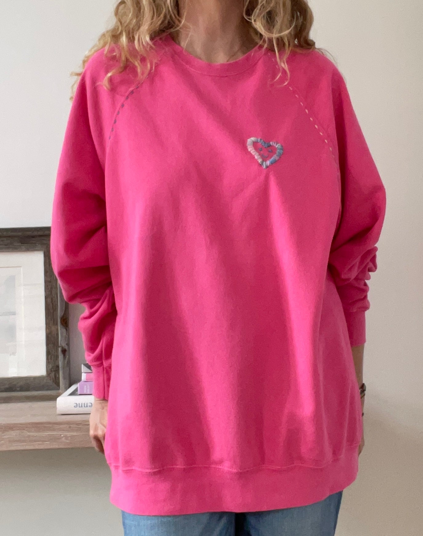 Sweat Oversize Vintage Brodé BIG LOVE XXL