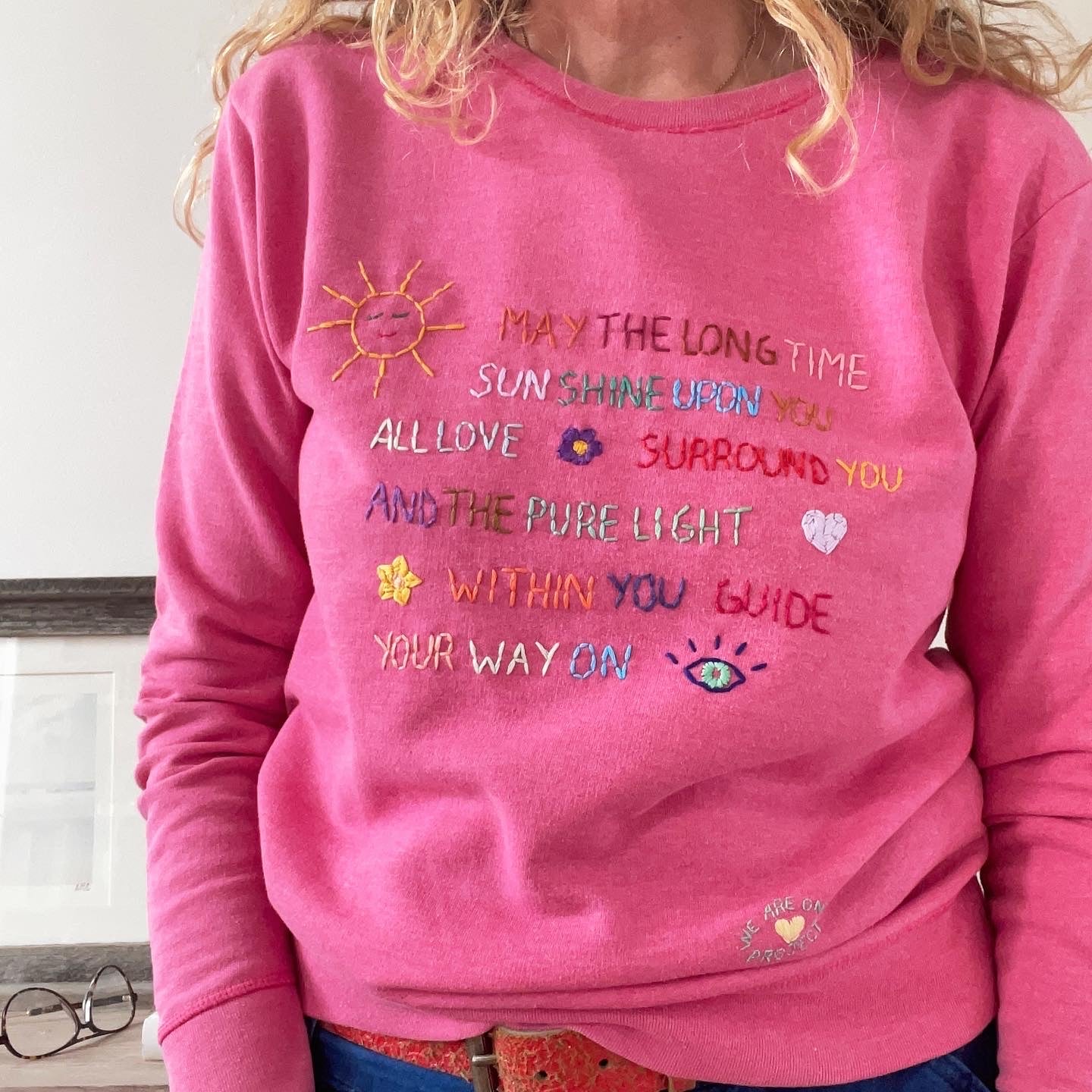 Sweat Vintage Brodé Mantra "MayTheLongTime" S/M