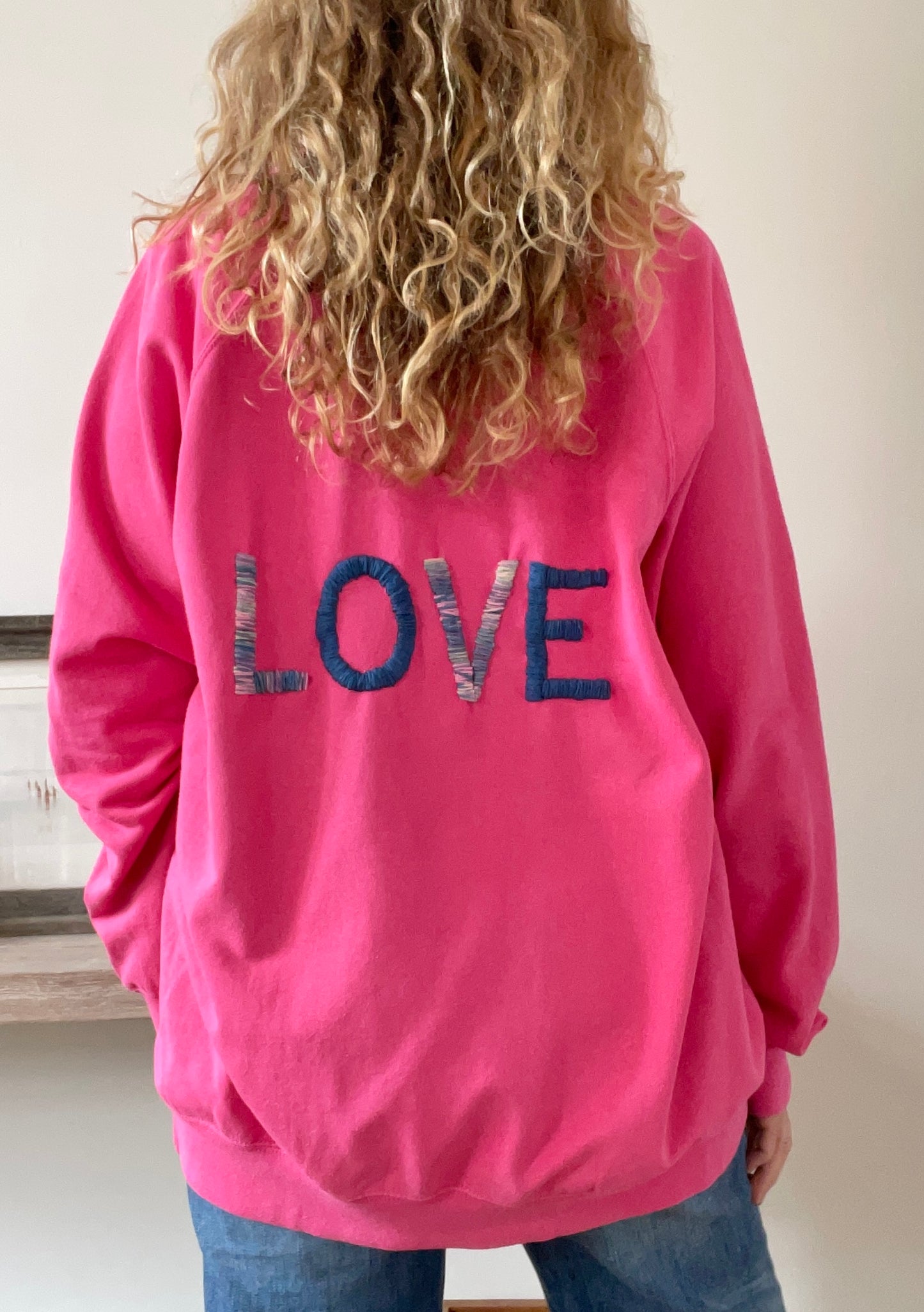 Sweat Oversize Vintage Brodé BIG LOVE XXL