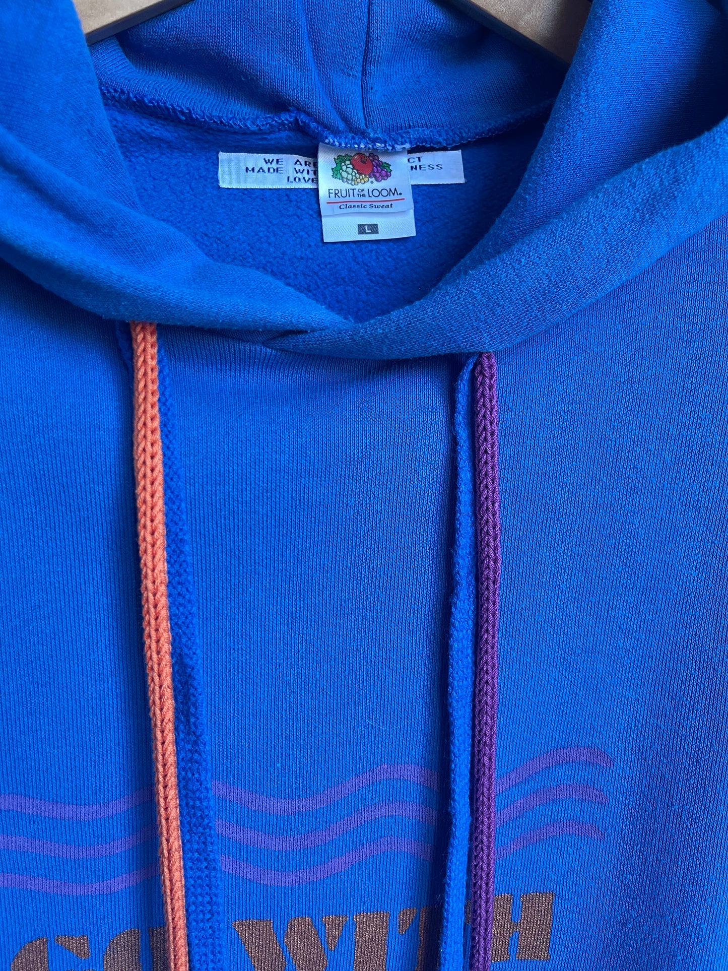 Hoodie vintage L "Go with the flow"