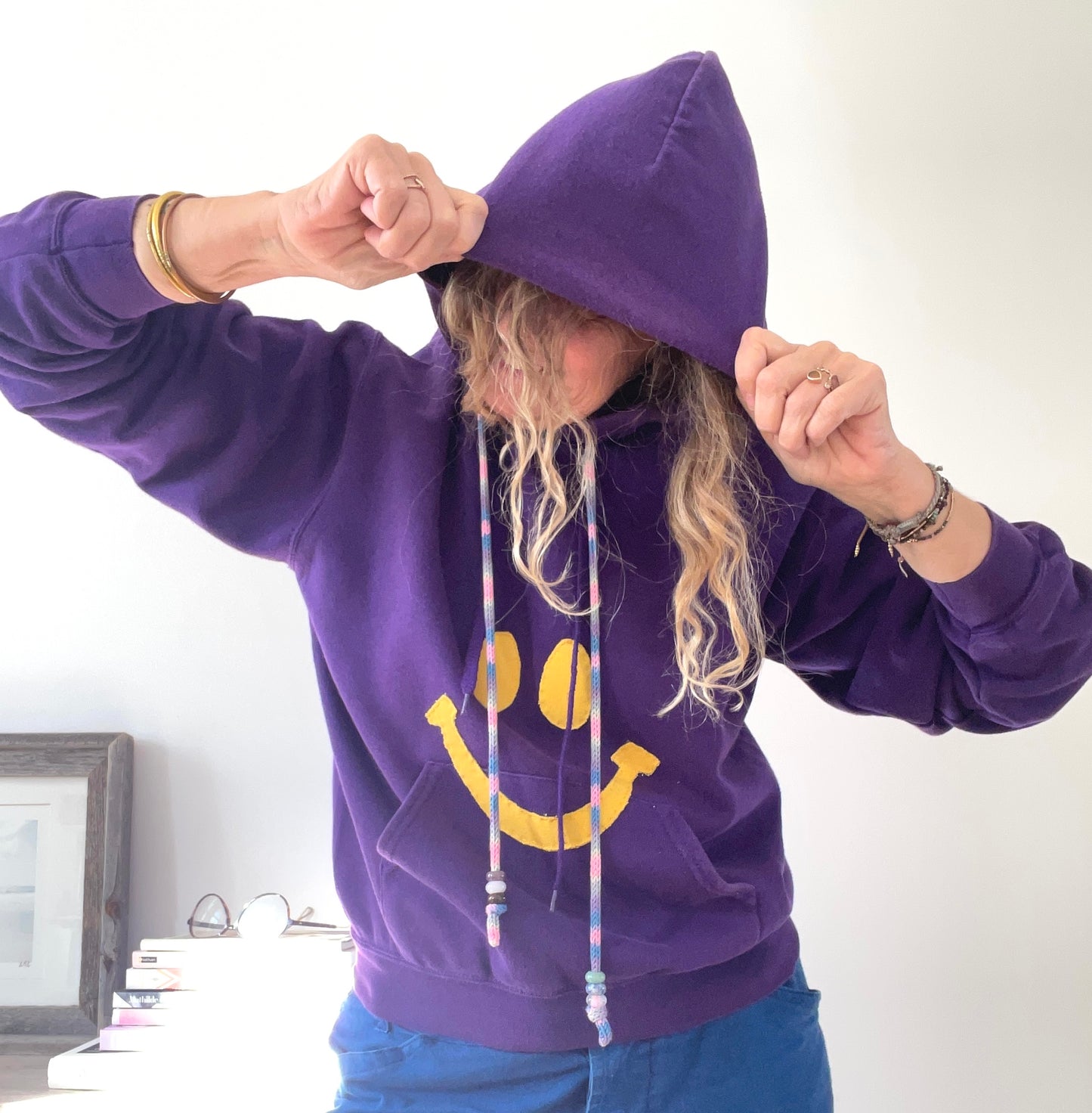 Hoodie Vintage "Shine&Smile" avec grigri M