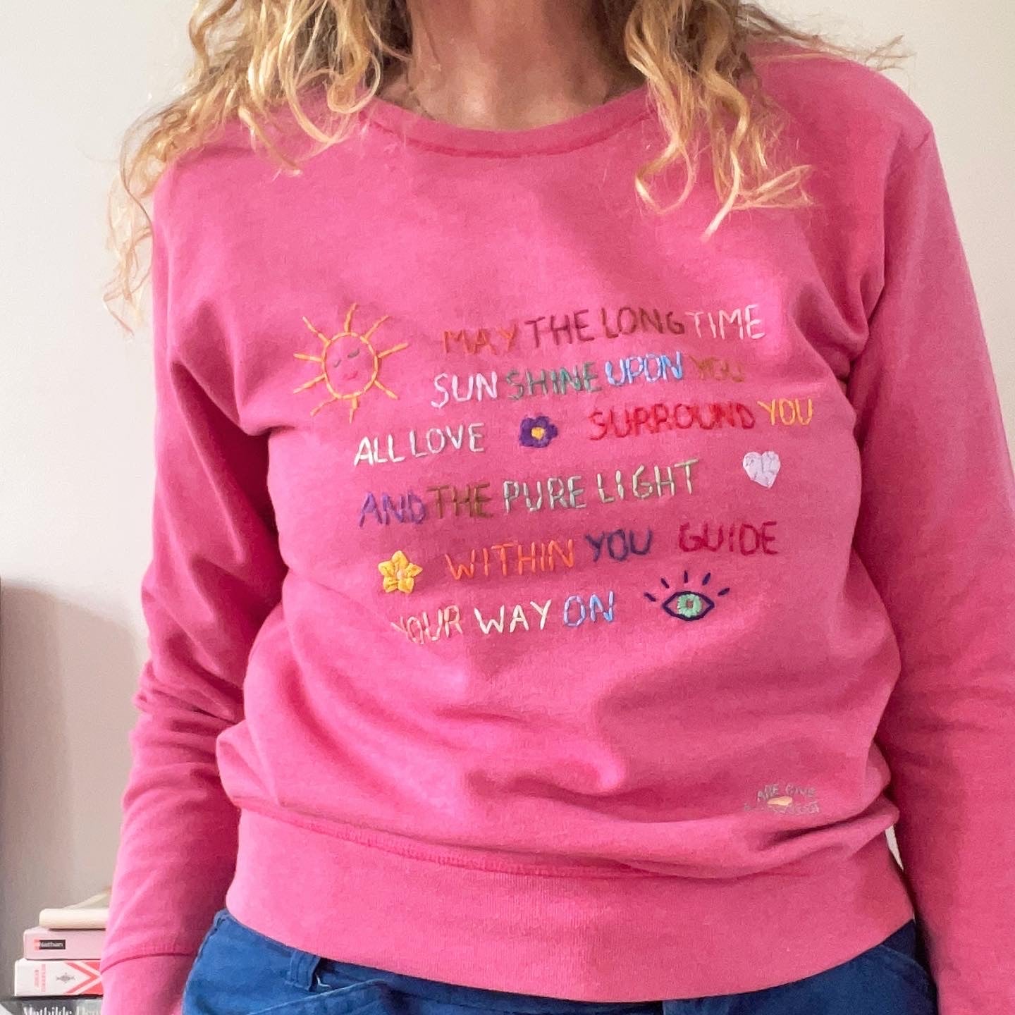Sweat Vintage Brodé Mantra "MayTheLongTime" S/M