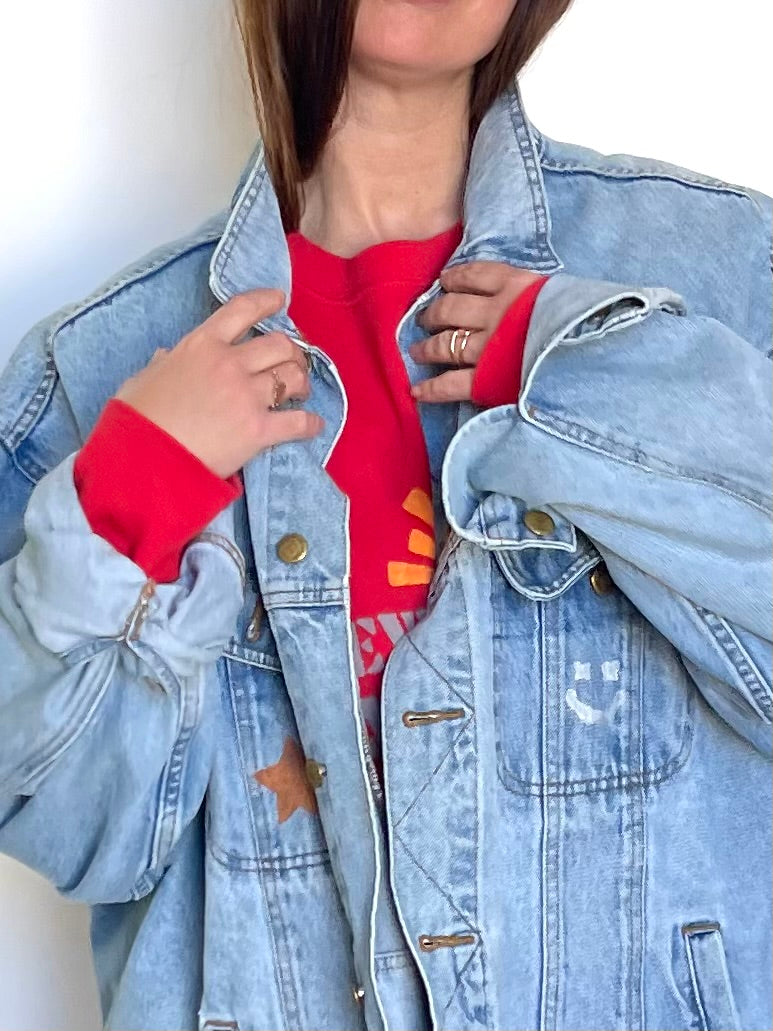 Blouson denim vintage XXL « Sunshine on my mind »