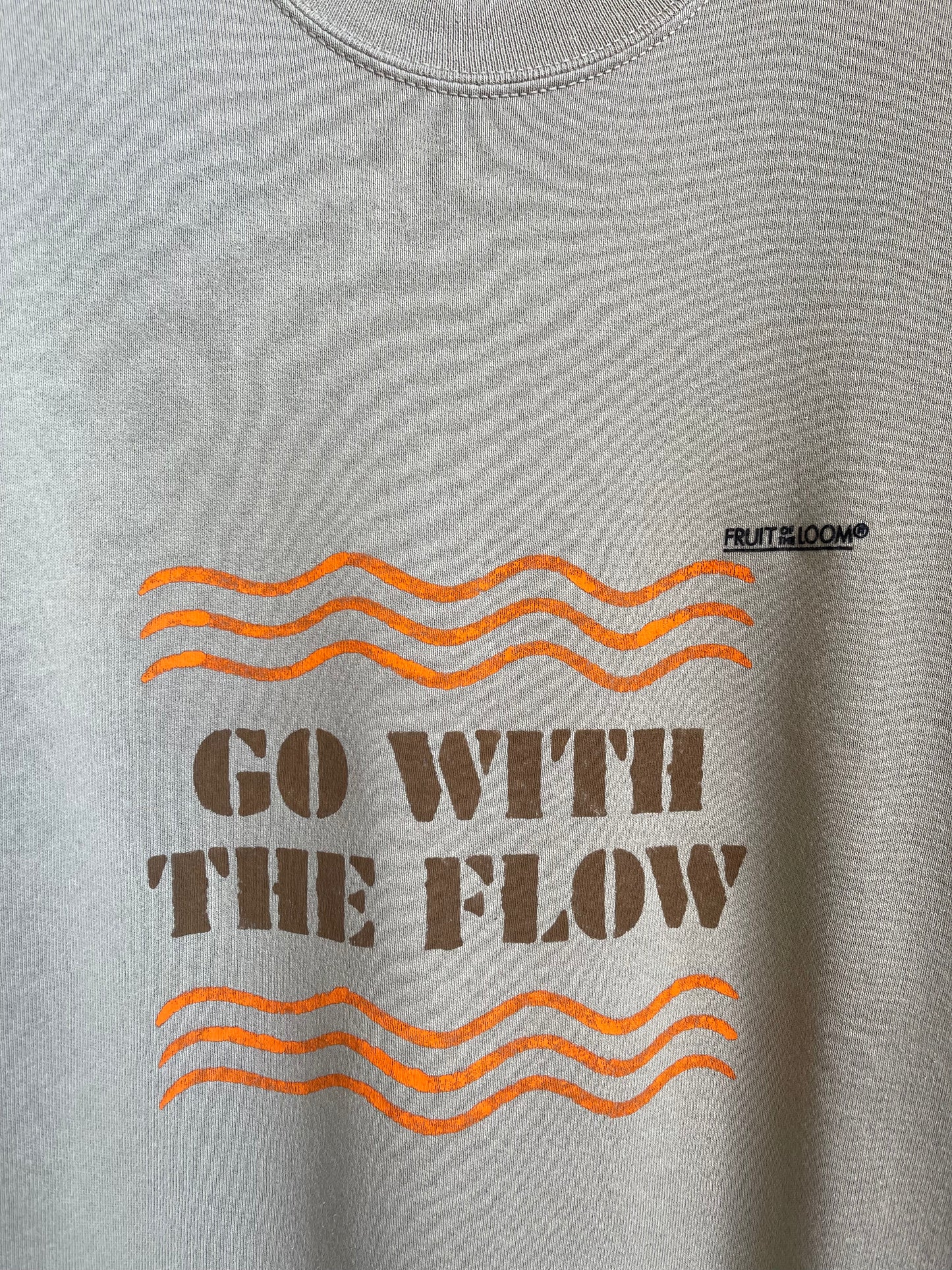 Sweat vintage XL "Go with the flow"