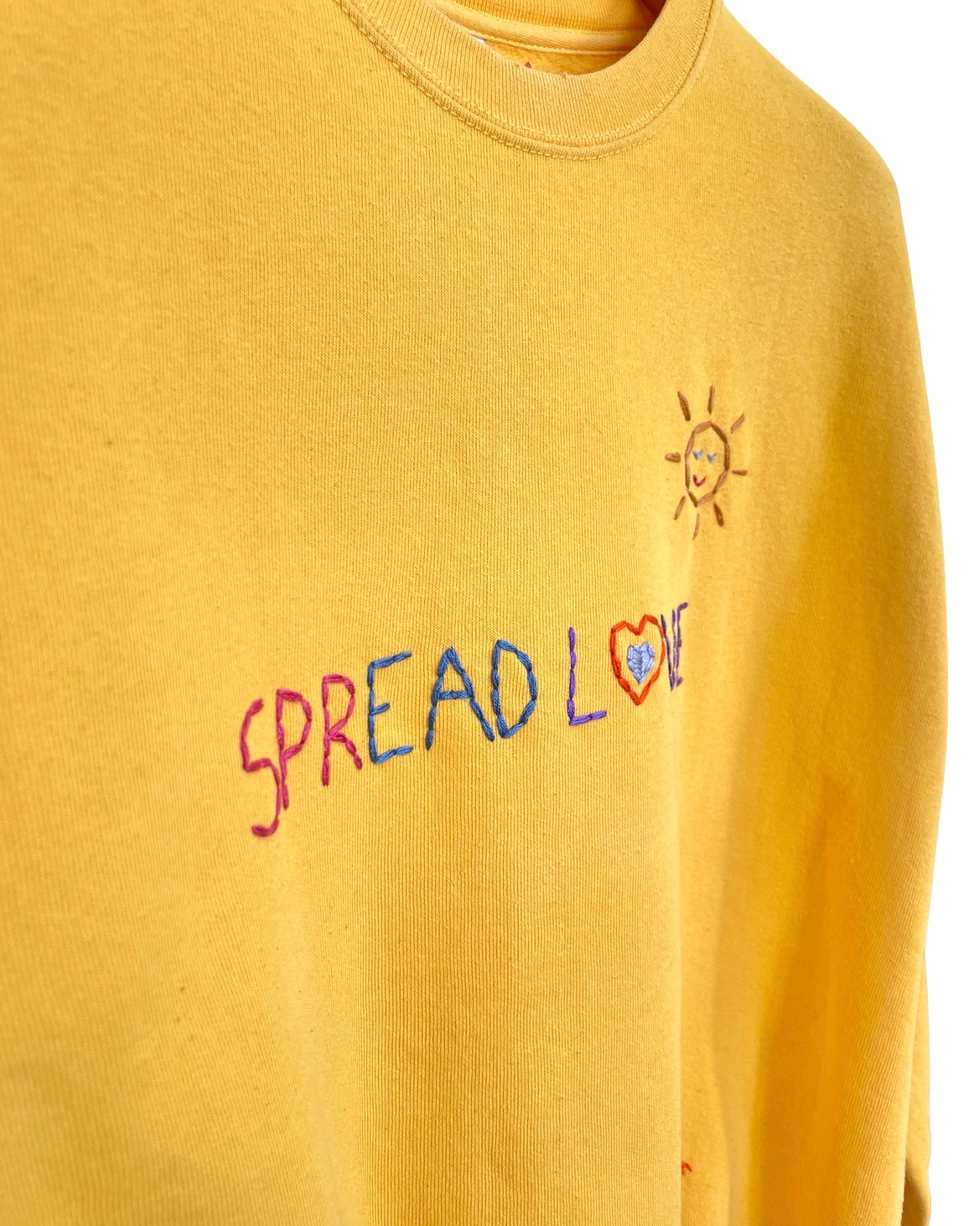Sweat Vintage Brodé Mantra "Spread Love" M