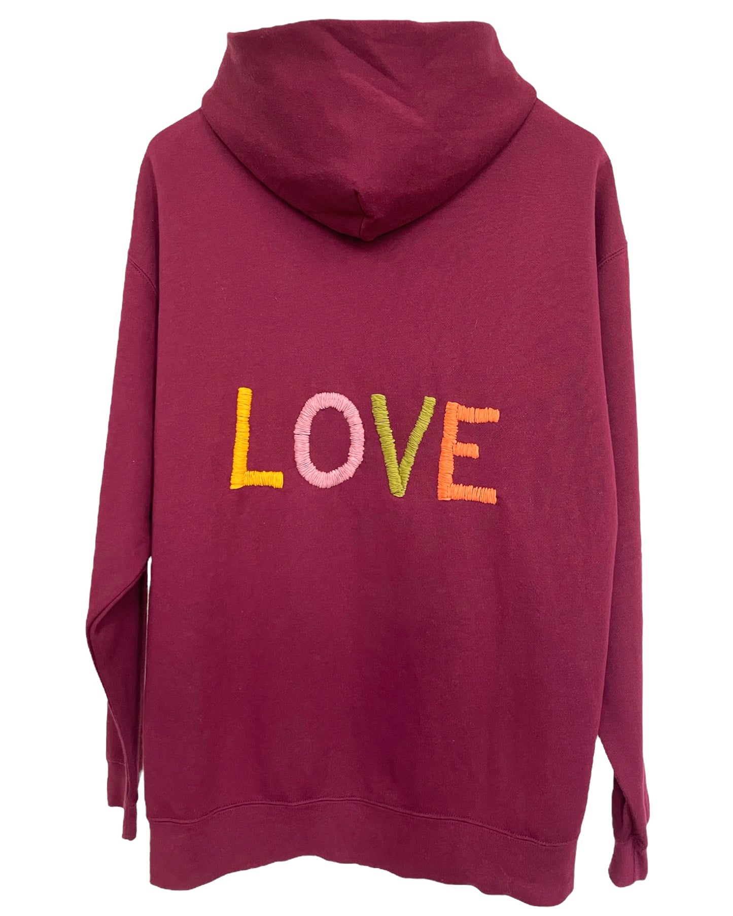 Hoodie Zippé Vintage Brodé BIG LOVE L/XL