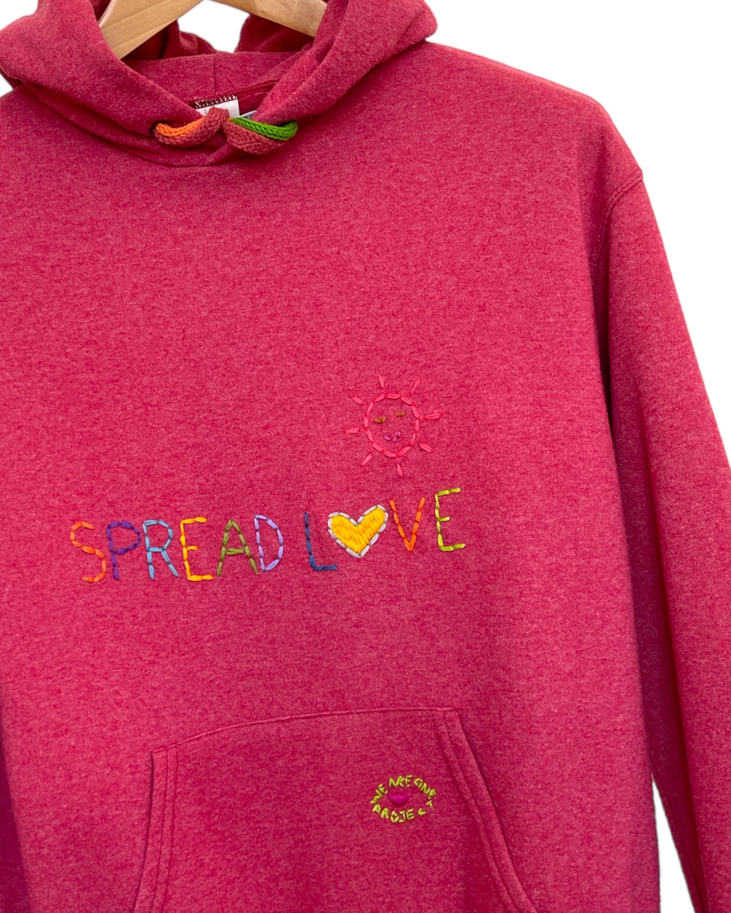 Hoodie Vintage Brodé Mantra "Spread Love" M