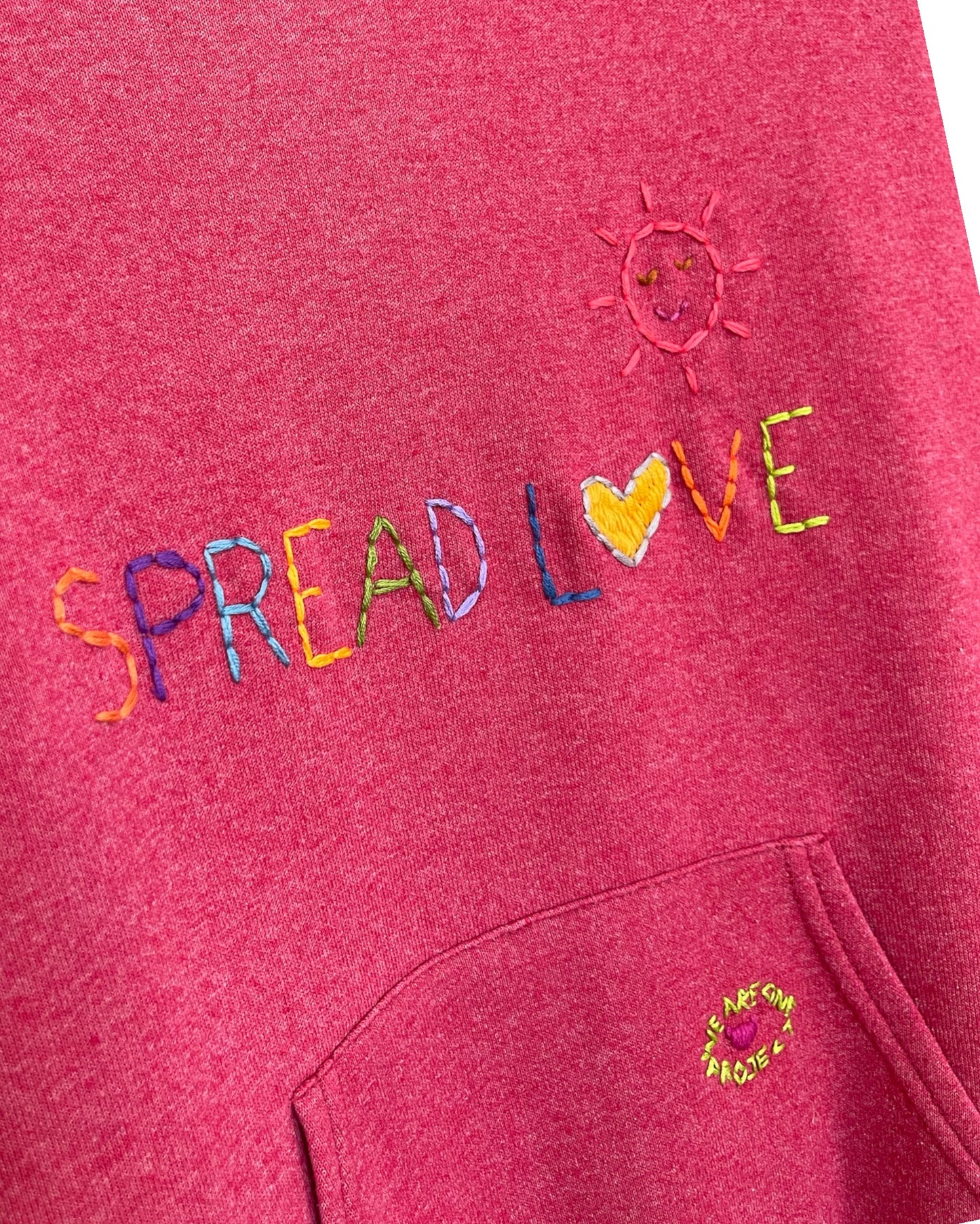 Hoodie Vintage Brodé Mantra "Spread Love" M