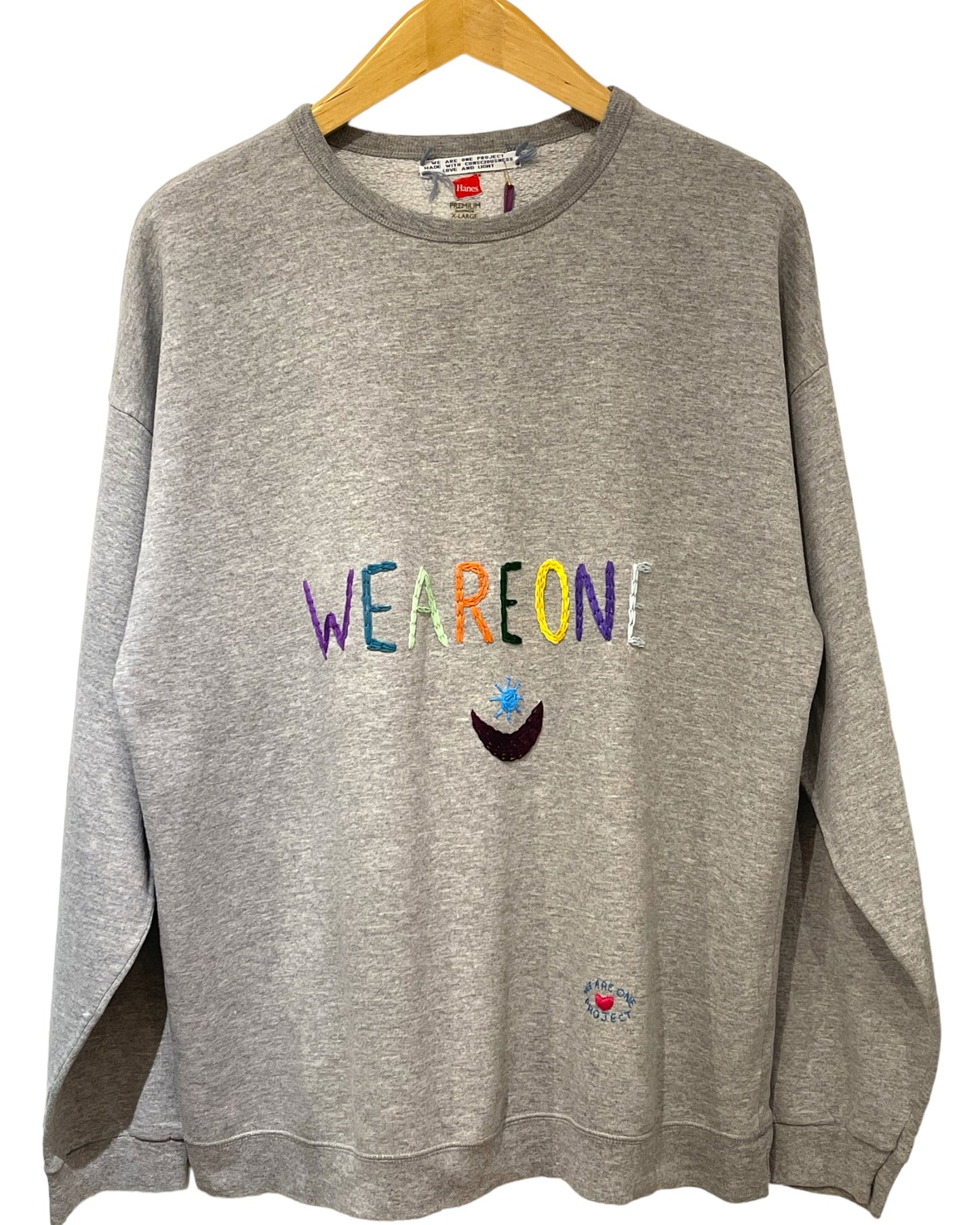 Sweat Vintage Brodé Mantra « WE ARE ONE » bis L/XL