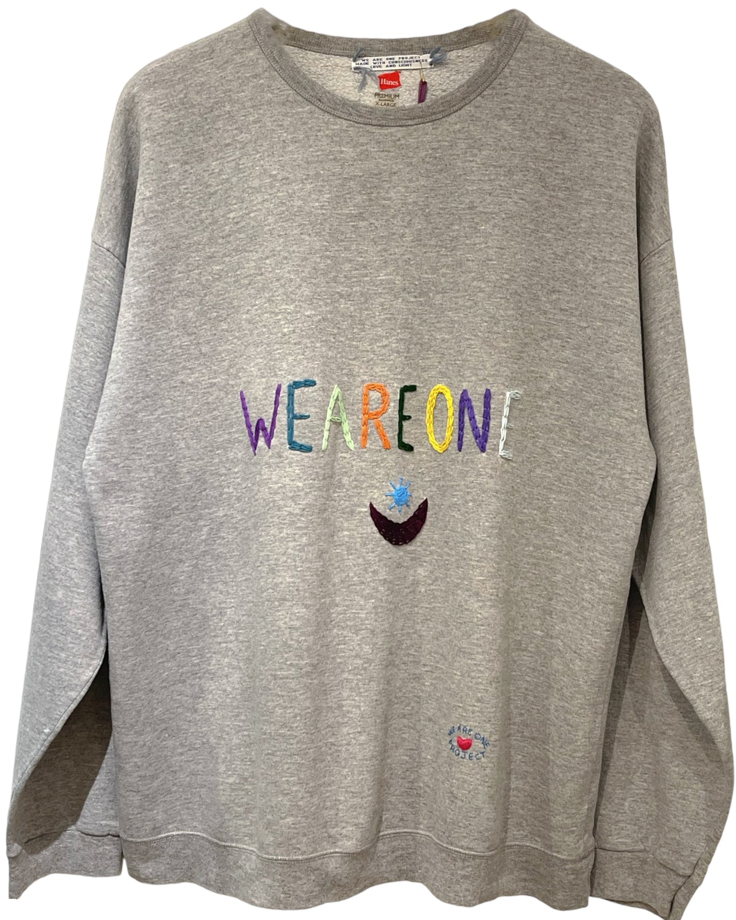 Sweat Vintage Brodé Mantra « WE ARE ONE » bis L/XL