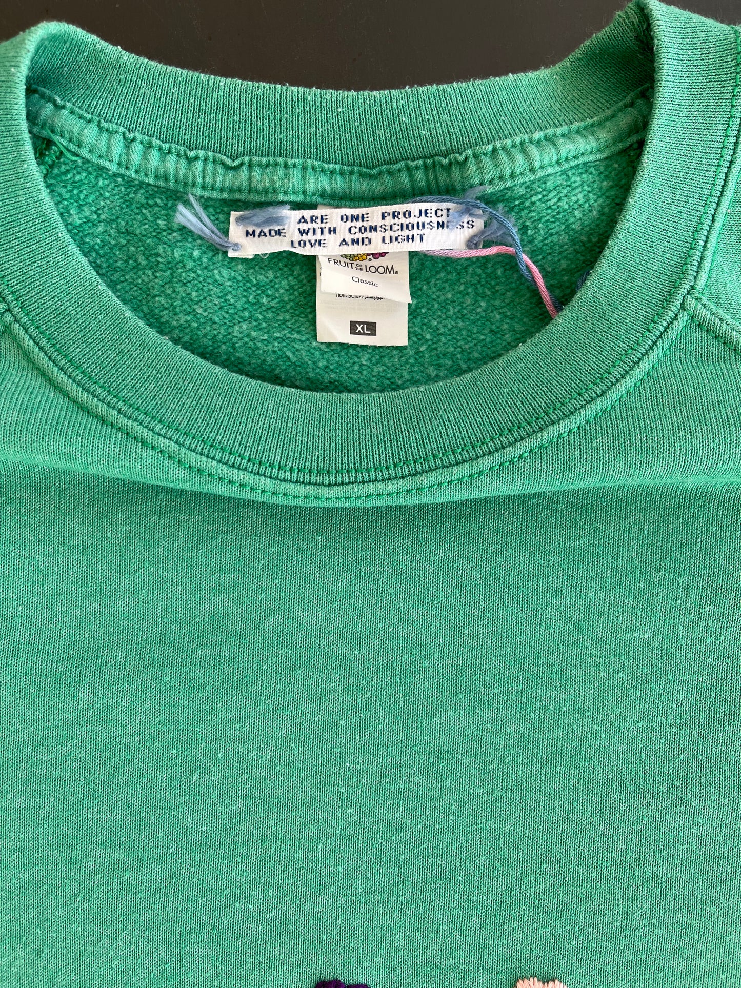 Sweat Vintage Brodé Mantra "I'mUnlimited" L/XL