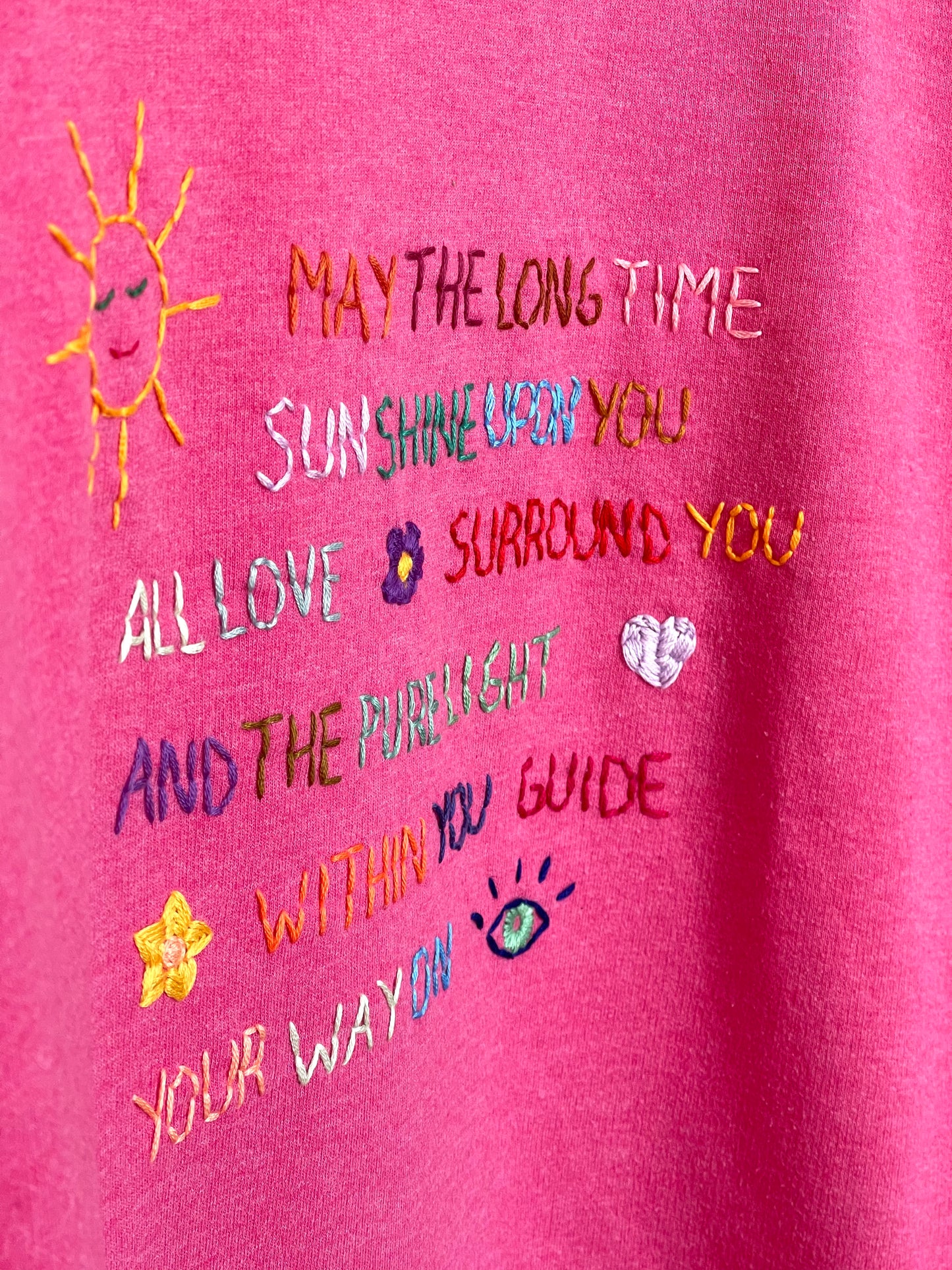 Sweat Vintage Brodé Mantra "MayTheLongTime" S/M