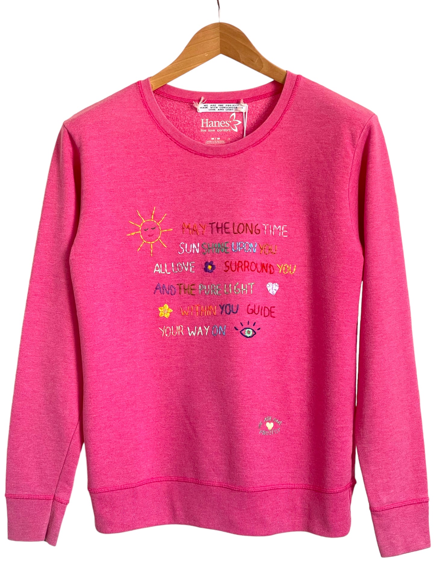 Sweat Vintage Brodé Mantra "MayTheLongTime" S/M