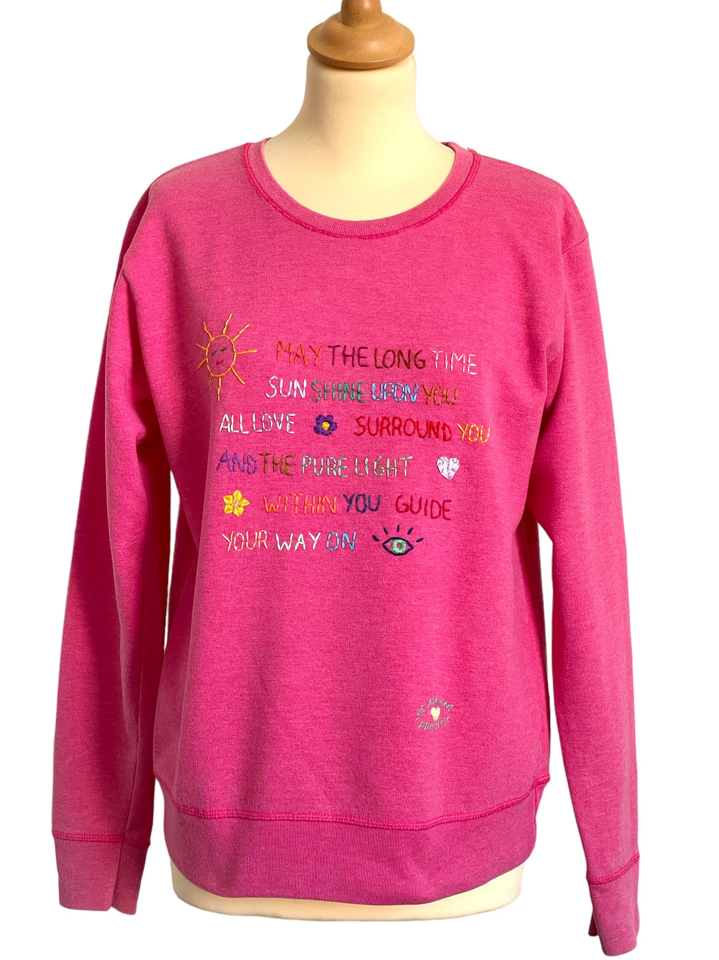 Sweat Vintage Brodé Mantra "MayTheLongTime" S/M