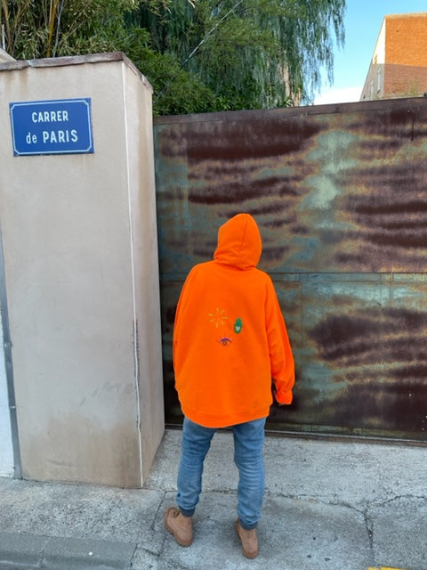 Hoodie Vintage Brodé Mantra "WeAreOne" Oversize