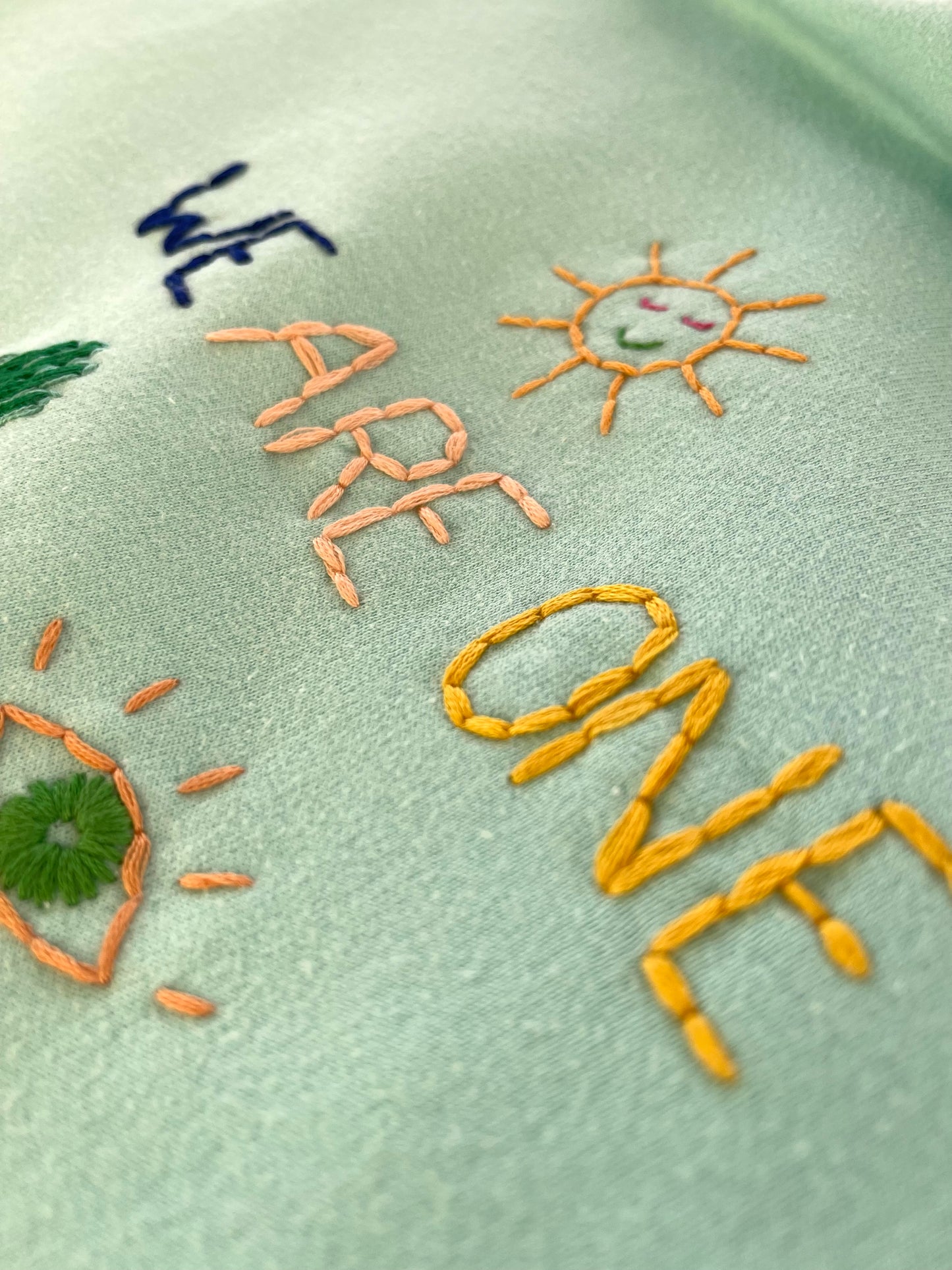 Sweat Vintage Brodé Mantra "WeAreOne"