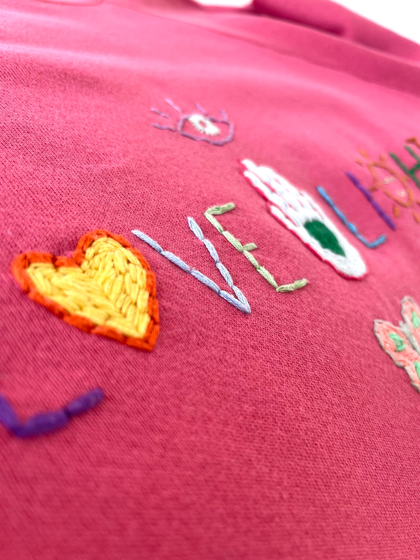 Sweat Vintage Brodé Mantra "Love&Light"