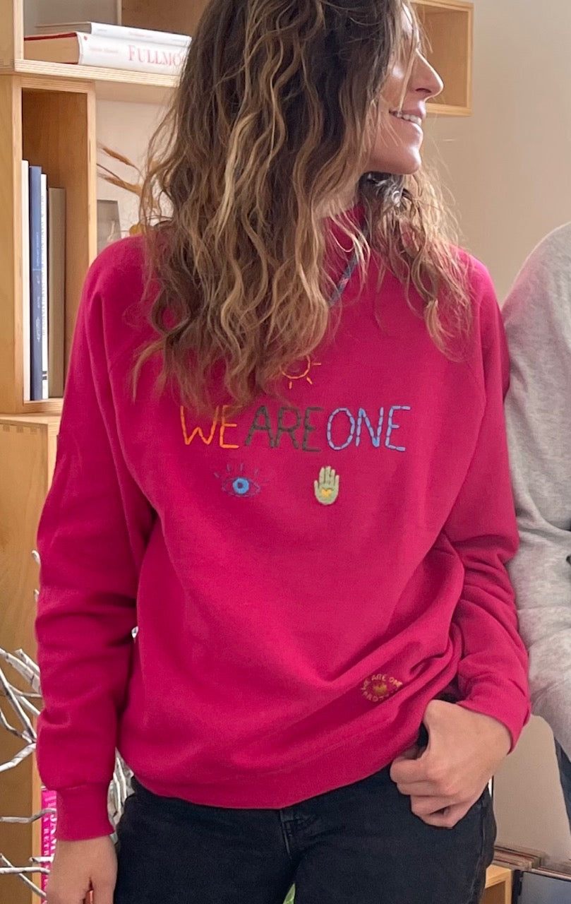 Sweat Vintage Brodé Mantra "Love&Light"