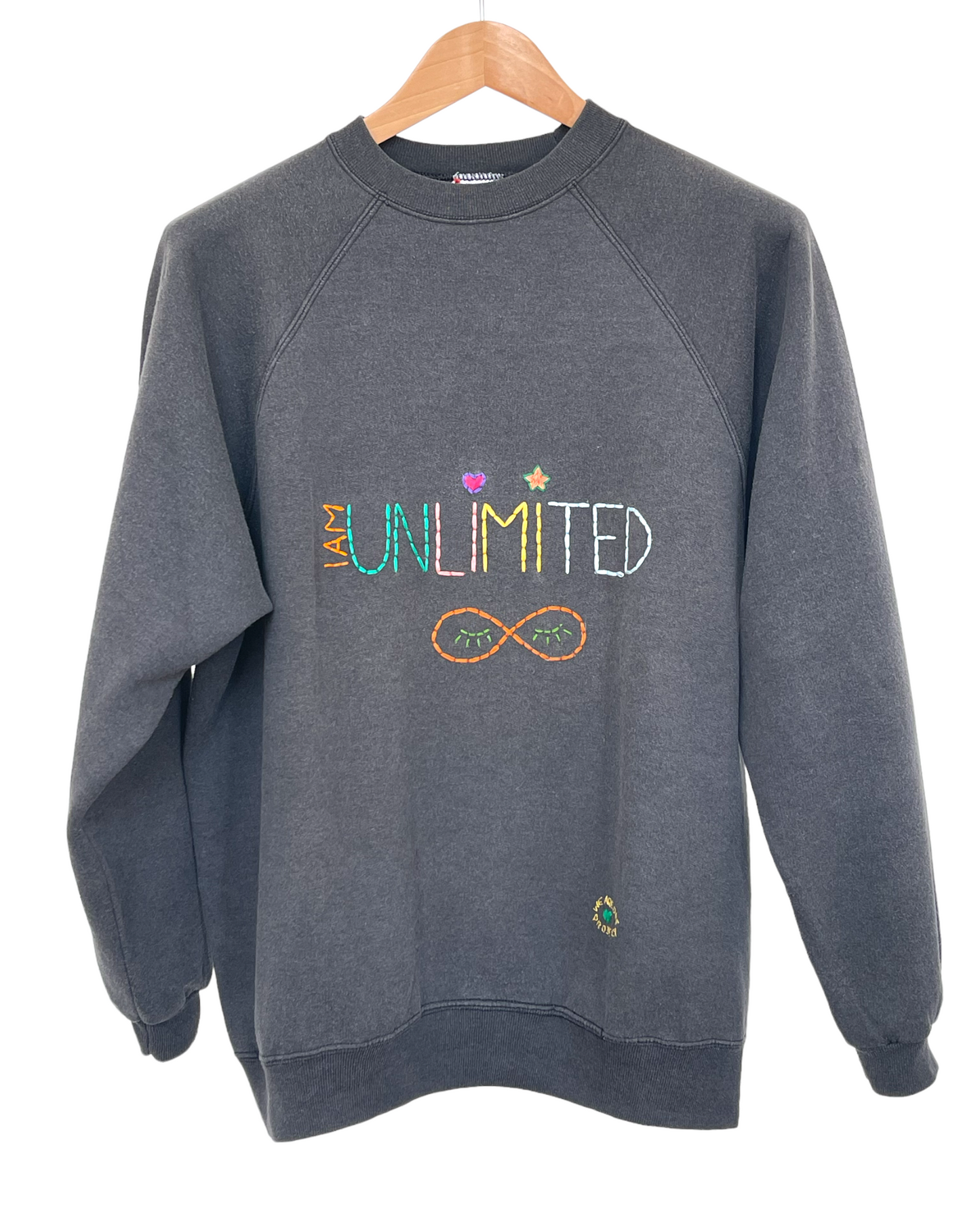 Sweat Vintage Brodé Mantra "I'mUnlimited"