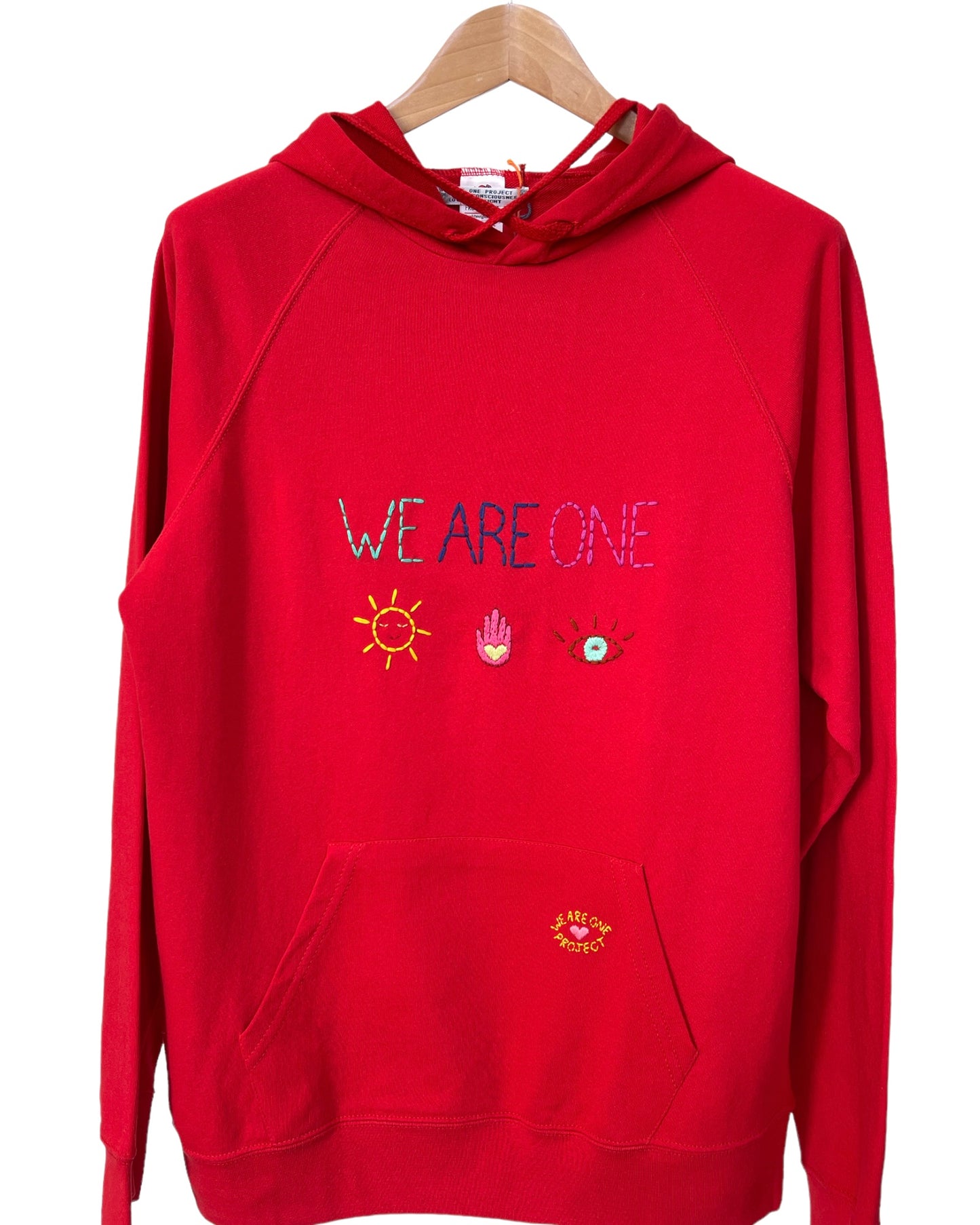 Hoodie Vintage Brodé Mantra "WeAreOne"