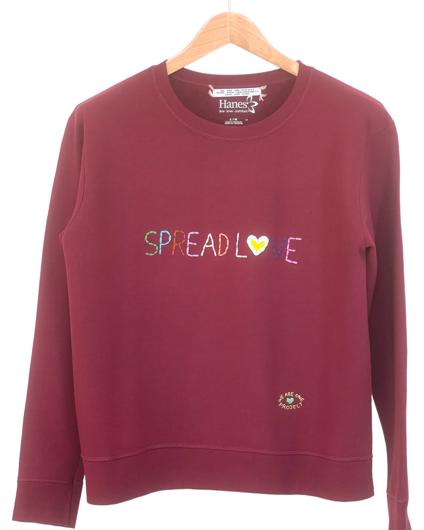 Sweat Vintage Brodé Mantra "Spread Love"