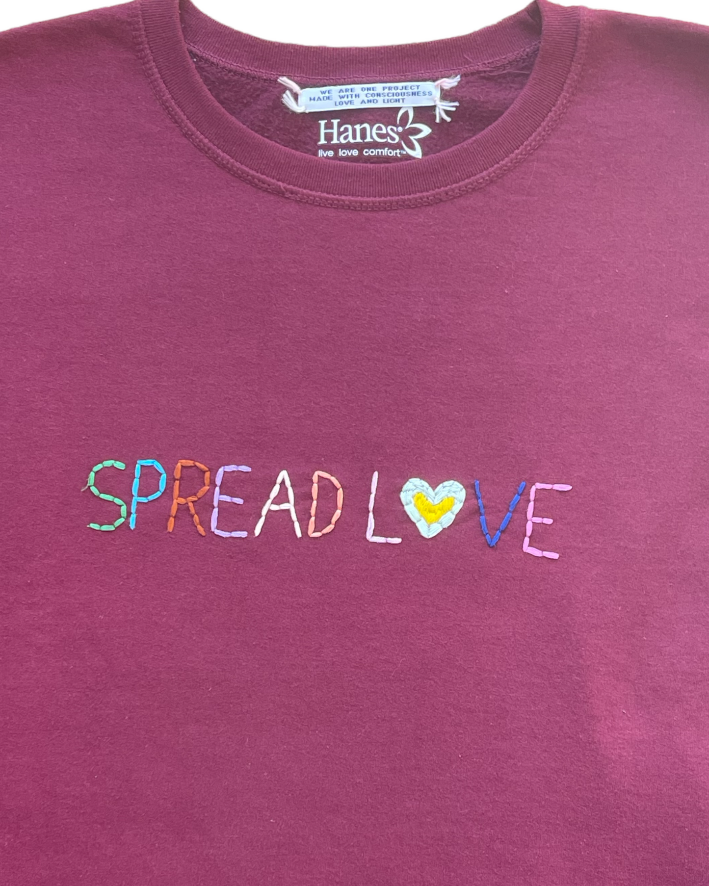 Sweat Vintage Brodé Mantra "Spread Love"