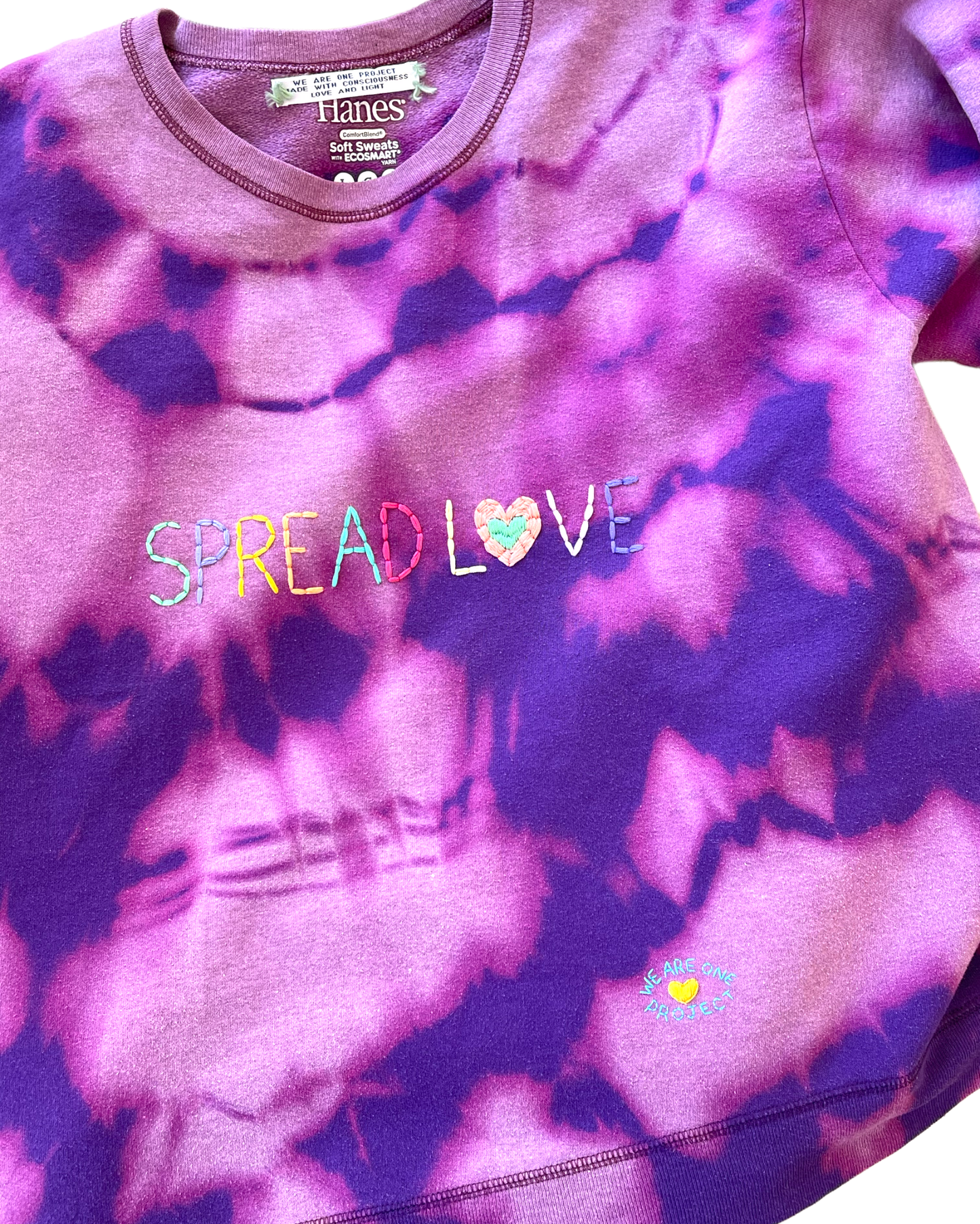 Sweat Vintage Brodé Mantra "Spread Love"
