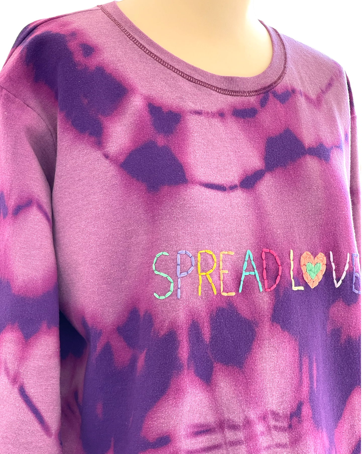 Sweat Vintage Brodé Mantra "Spread Love"