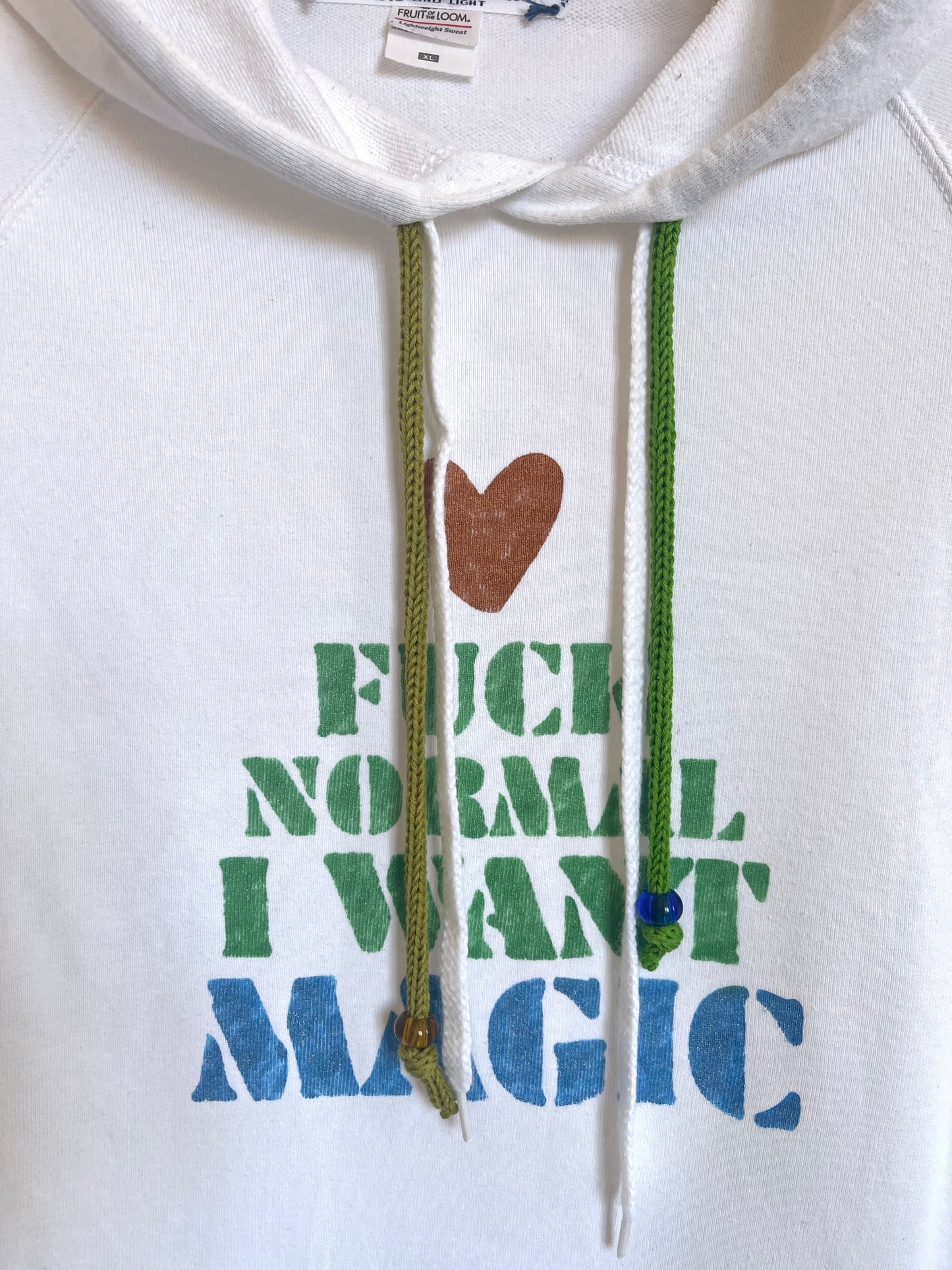 Hoodie vintage XL "I want magic"