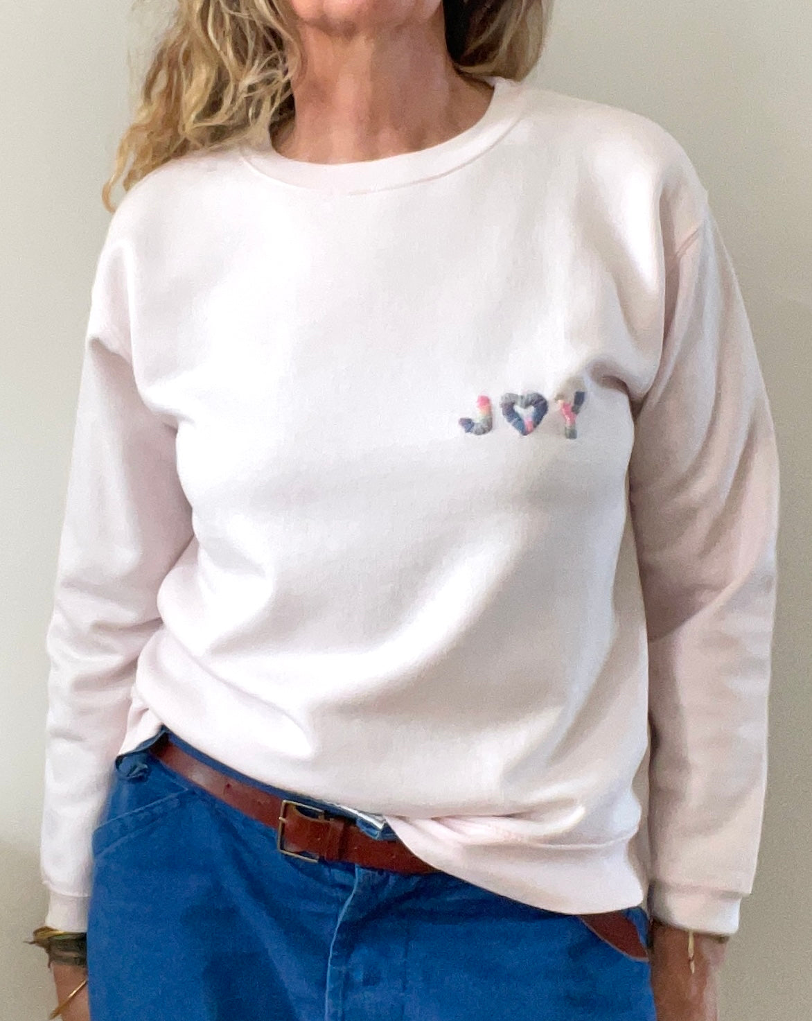 Sweat Vintage "Joy&Smile" recto verso  S