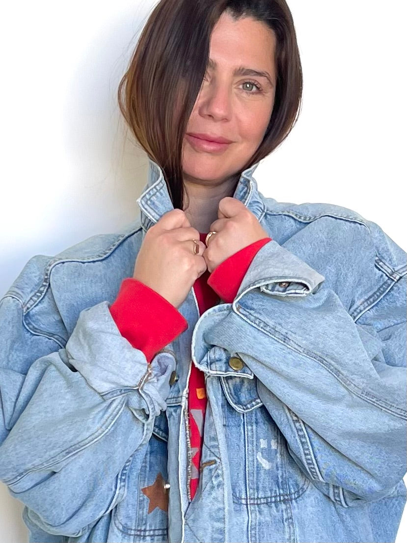 Blouson denim vintage XXL « Sunshine on my mind »