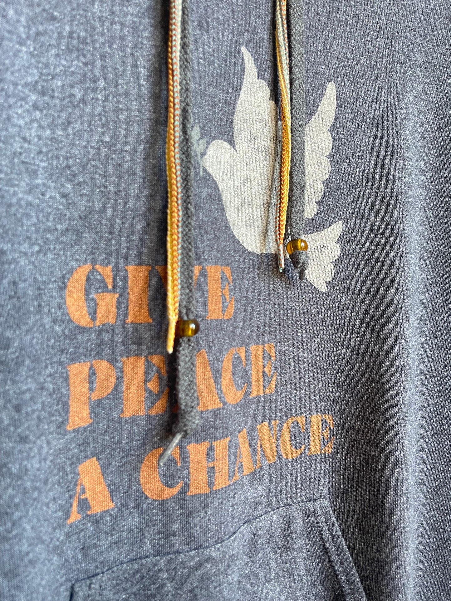 GIVE PEACE A CHANCE hoodie vintage XL