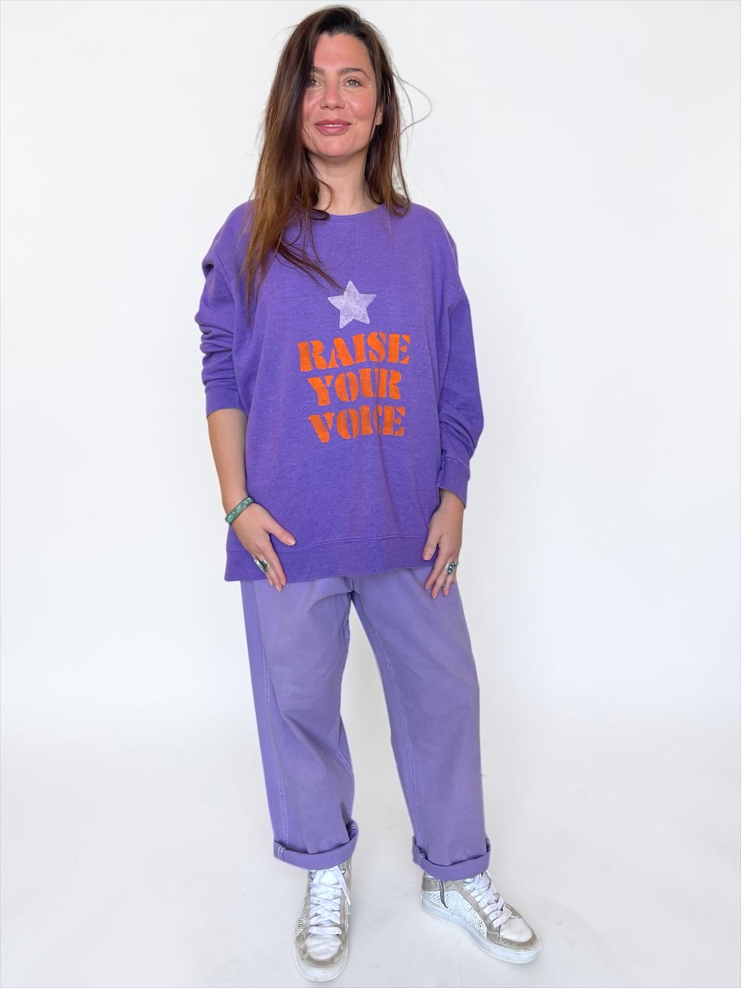 Sweat vintage XXL "Raise your voice"