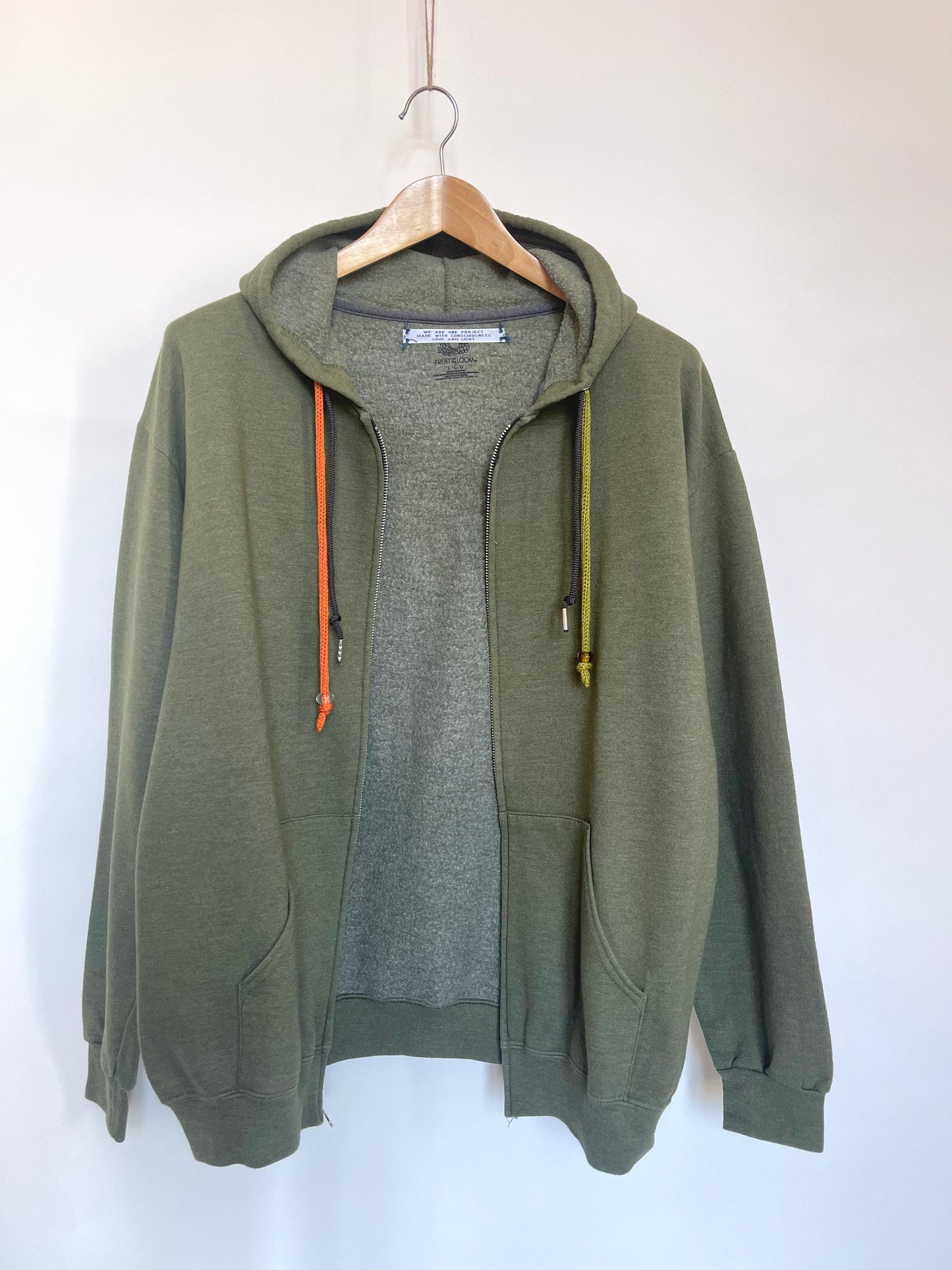 Hoodie zip vintage L/XL "I want magic"