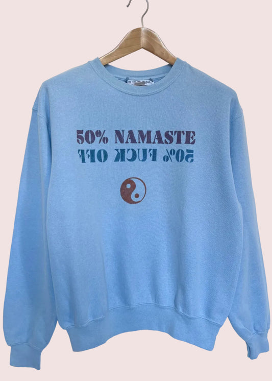 Sweat vintage M "50% Namaste"