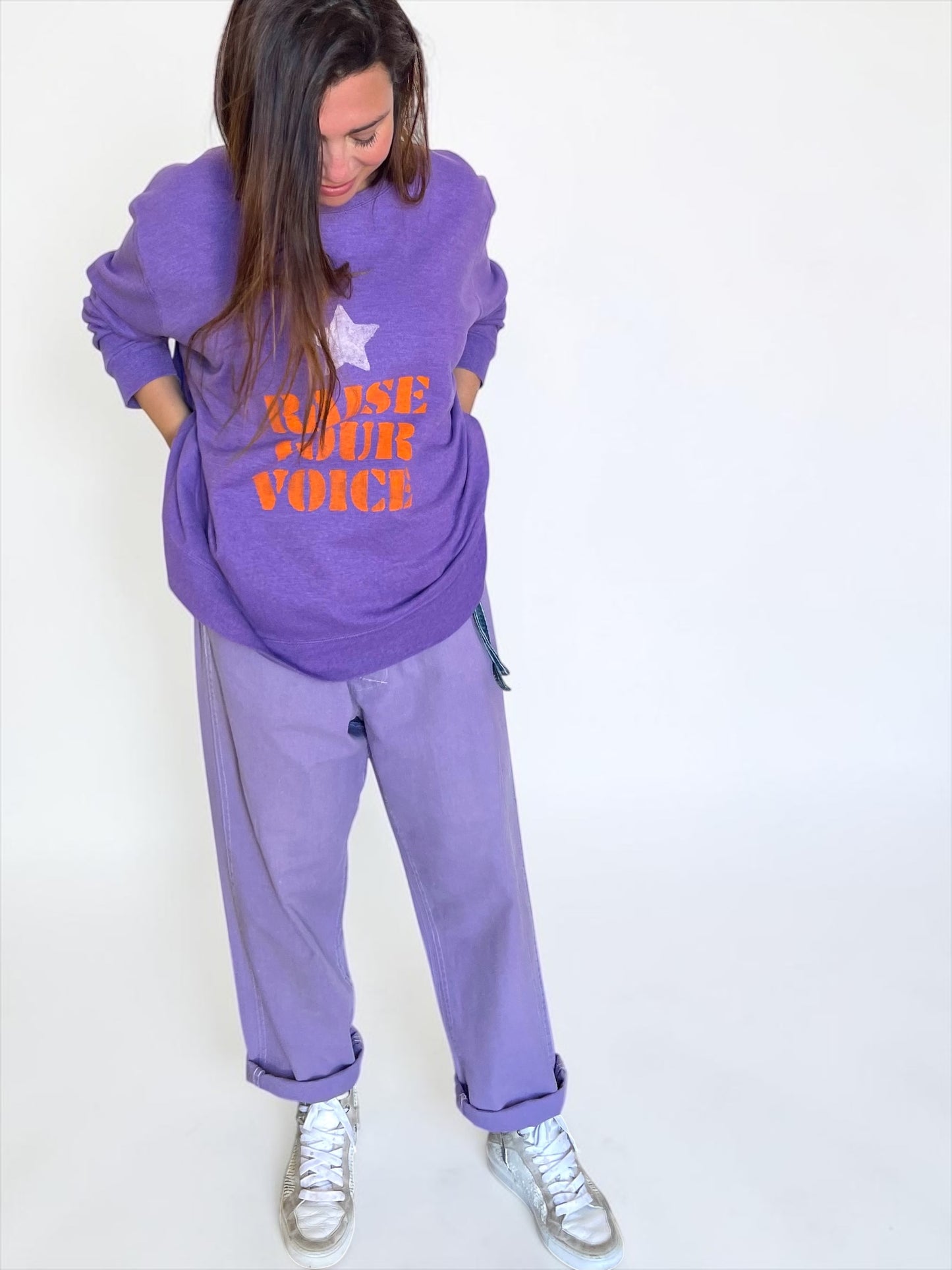 Sweat vintage XXL "Raise your voice"