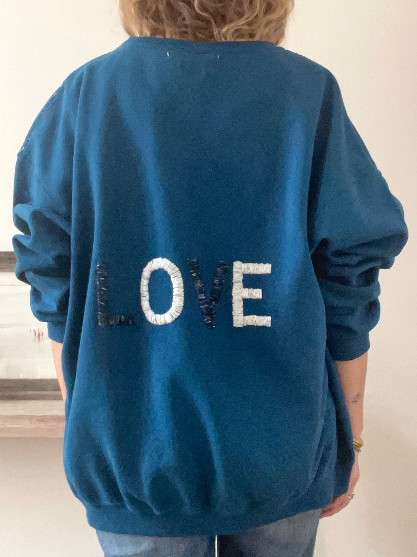 Sweat Oversize Vintage Brodé BIG LOVE XXL