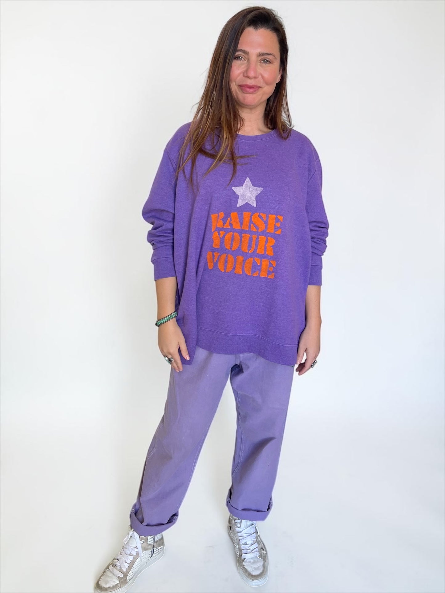 Sweat vintage XXL "Raise your voice"