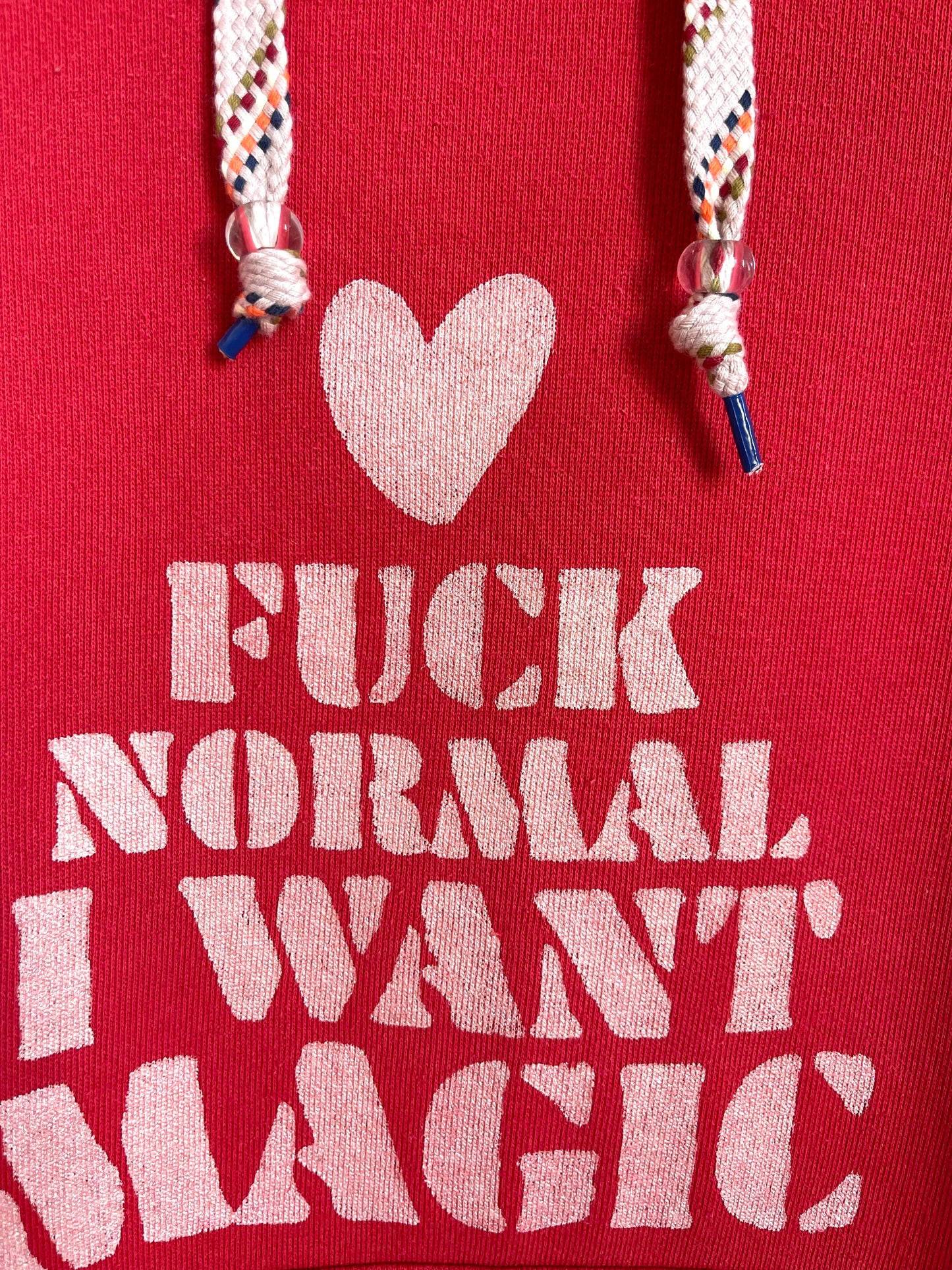 Hoodie vintage L "I want magic"