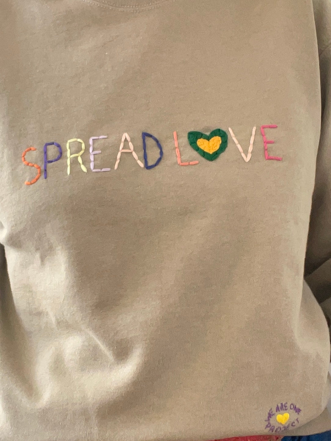 Sweat Vintage Brodé Mantra "Spread Love" M