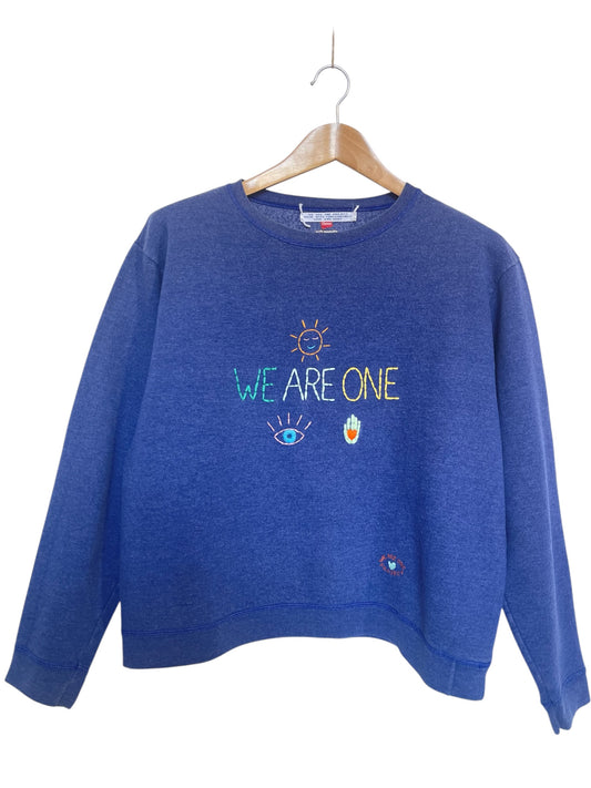 Sweat Vintage brodé Mantra M « We are one »