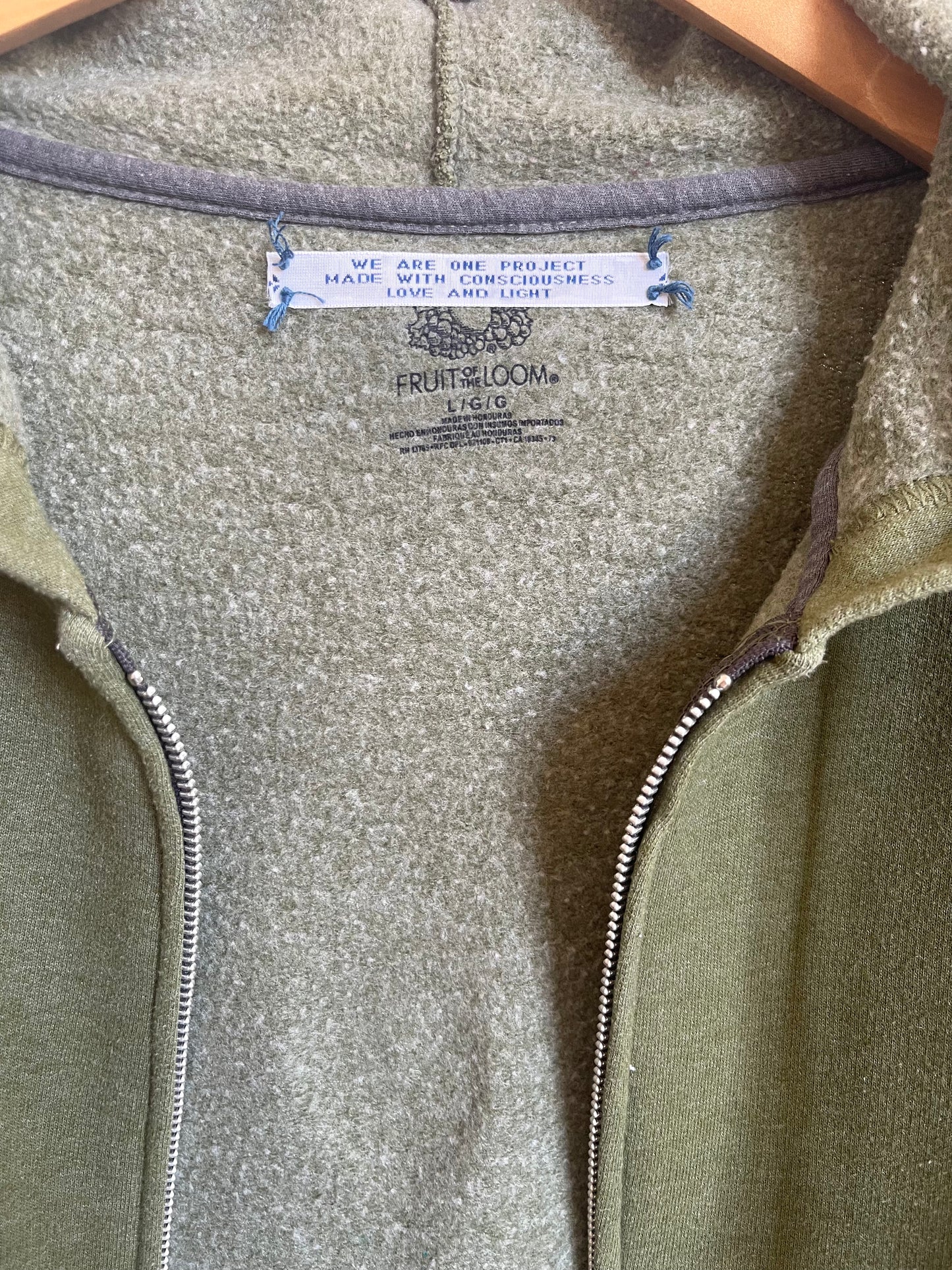 Hoodie zip vintage L/XL "I want magic"