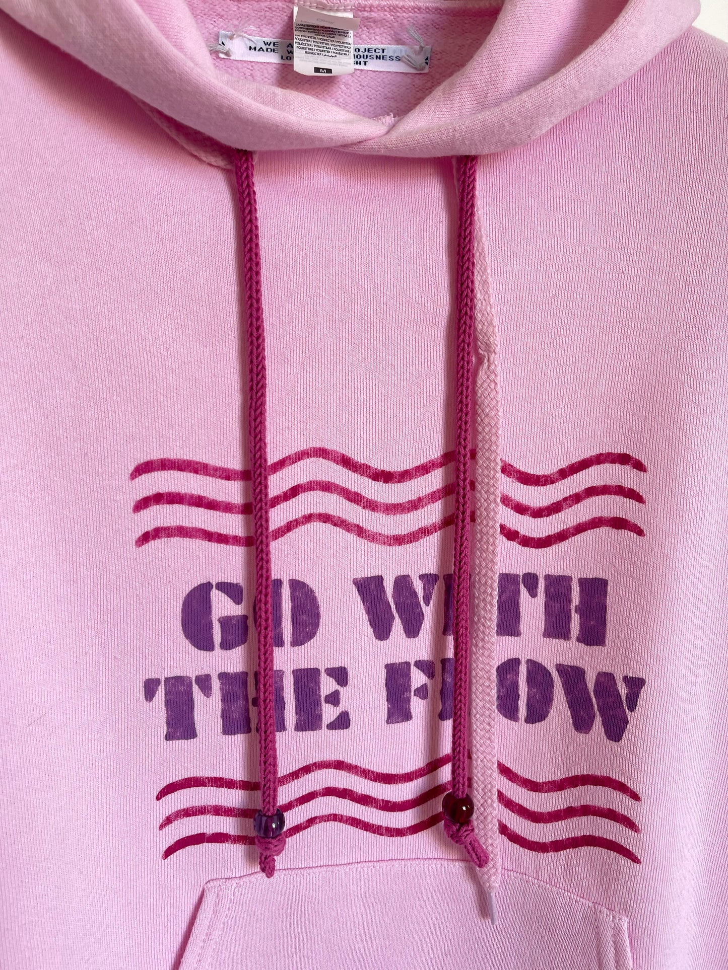 Hoodie vintage M "Go with the flow"