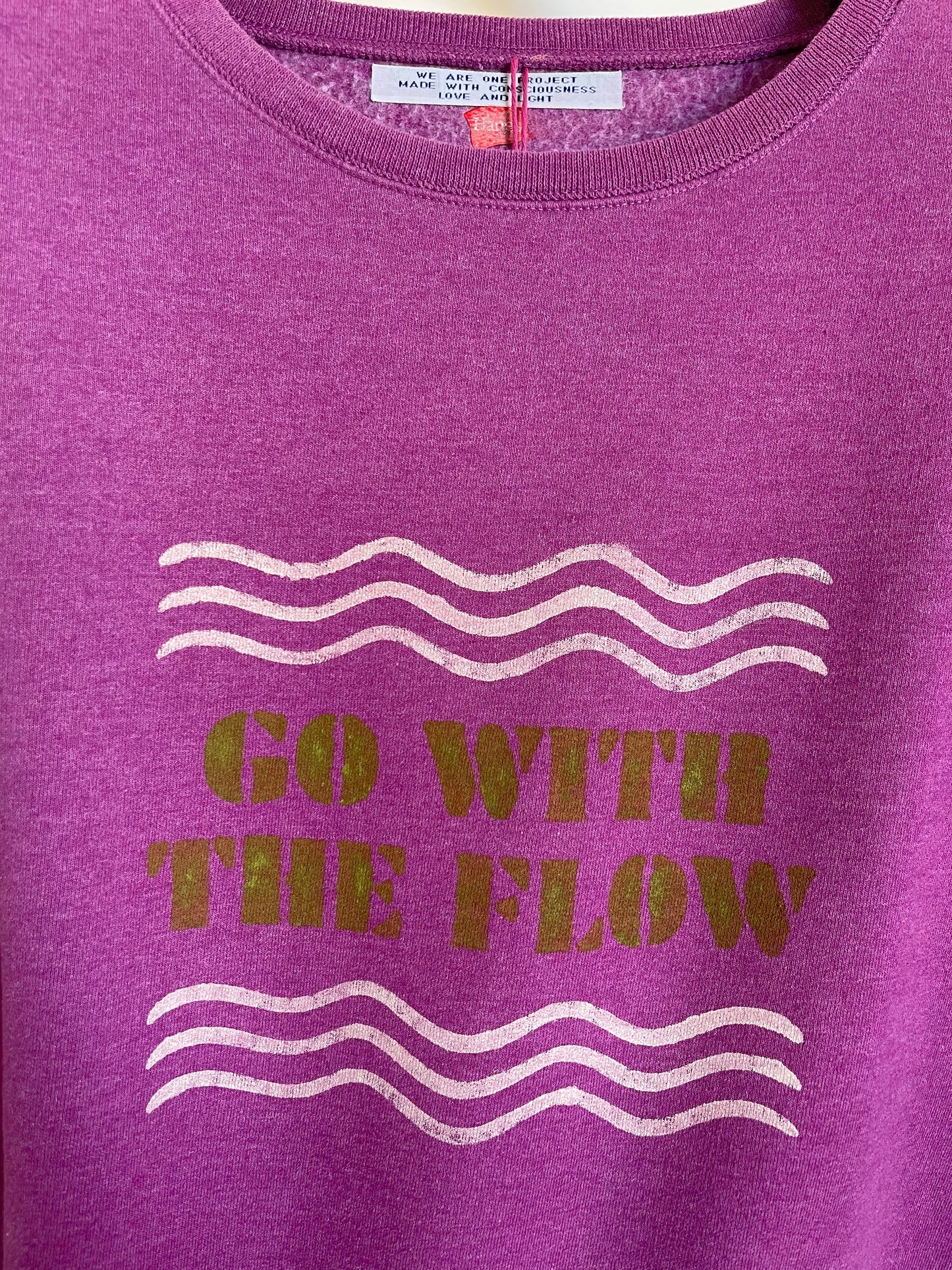 Sweat vintage M/L "Go with the flow"