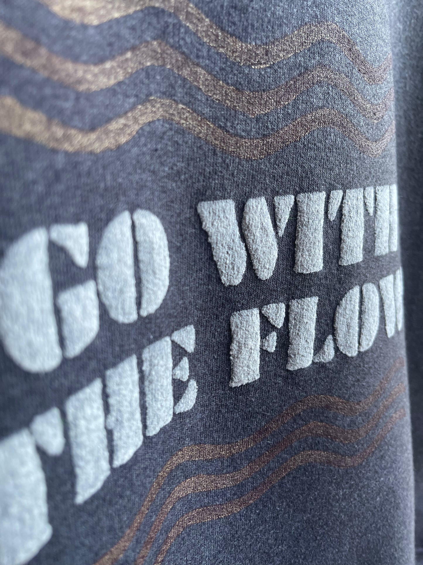 GO WITH THE FLOW sweat vintage XXL