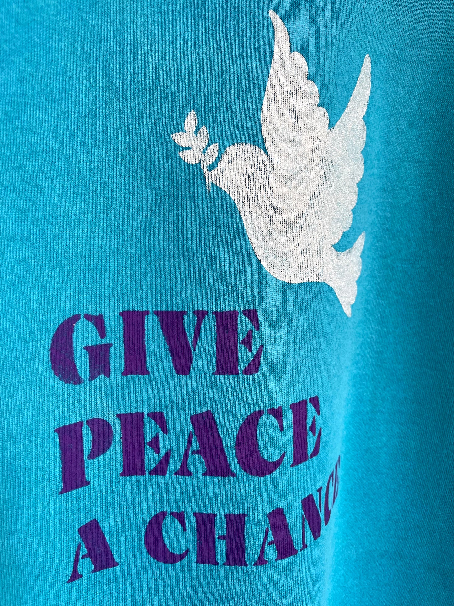 Sweat vintage L "Give peace a chance"