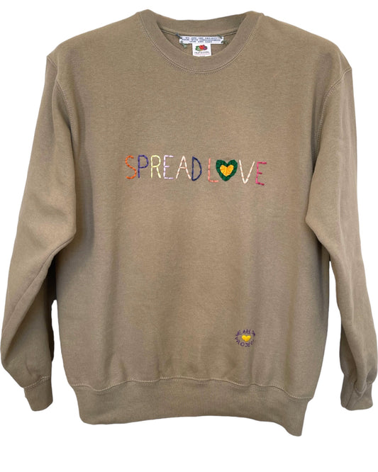 Sweat Vintage Brodé Mantra "Spread Love" M