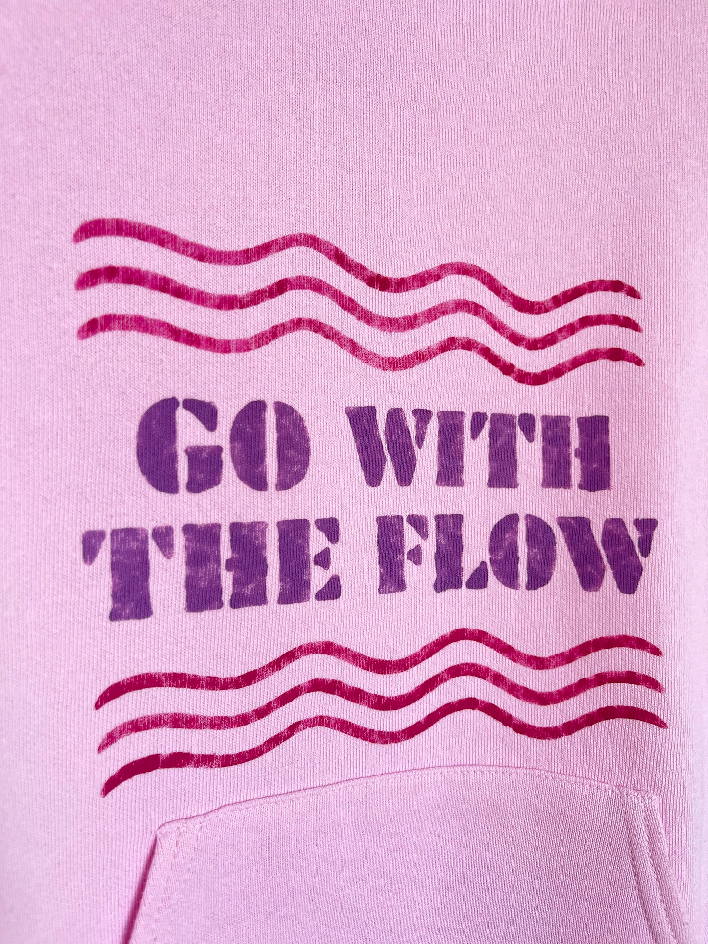 Hoodie vintage M "Go with the flow"