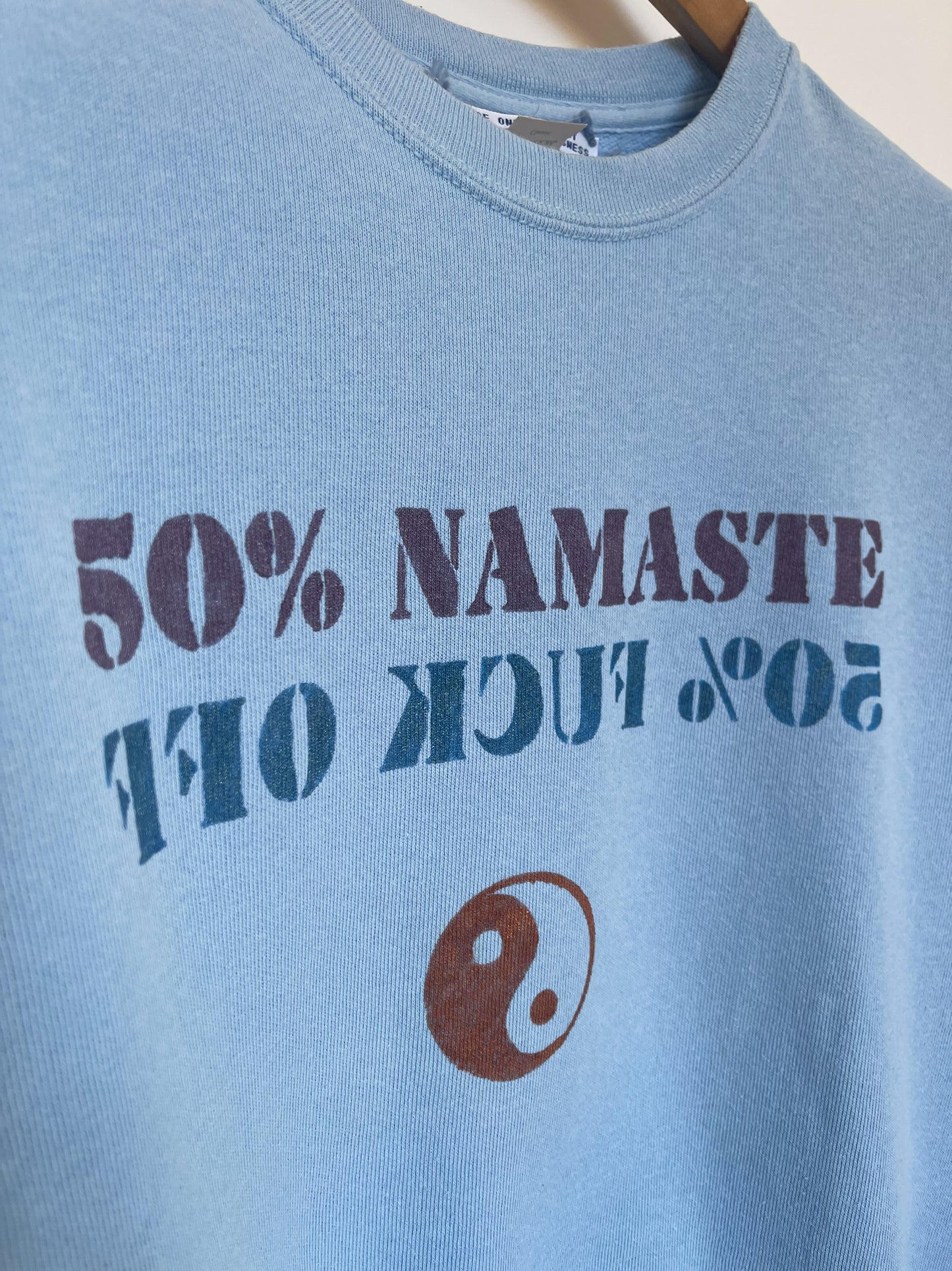 Sweat vintage M "50% Namaste"