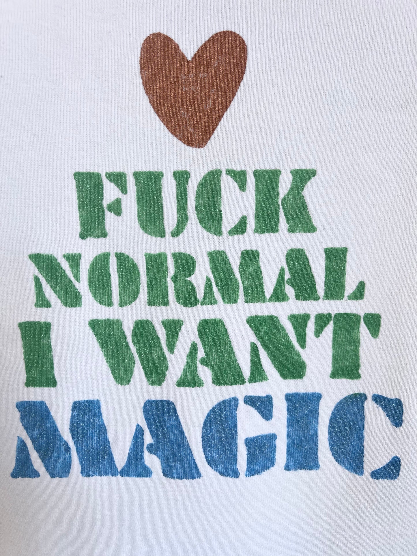 Hoodie vintage XL "I want magic"